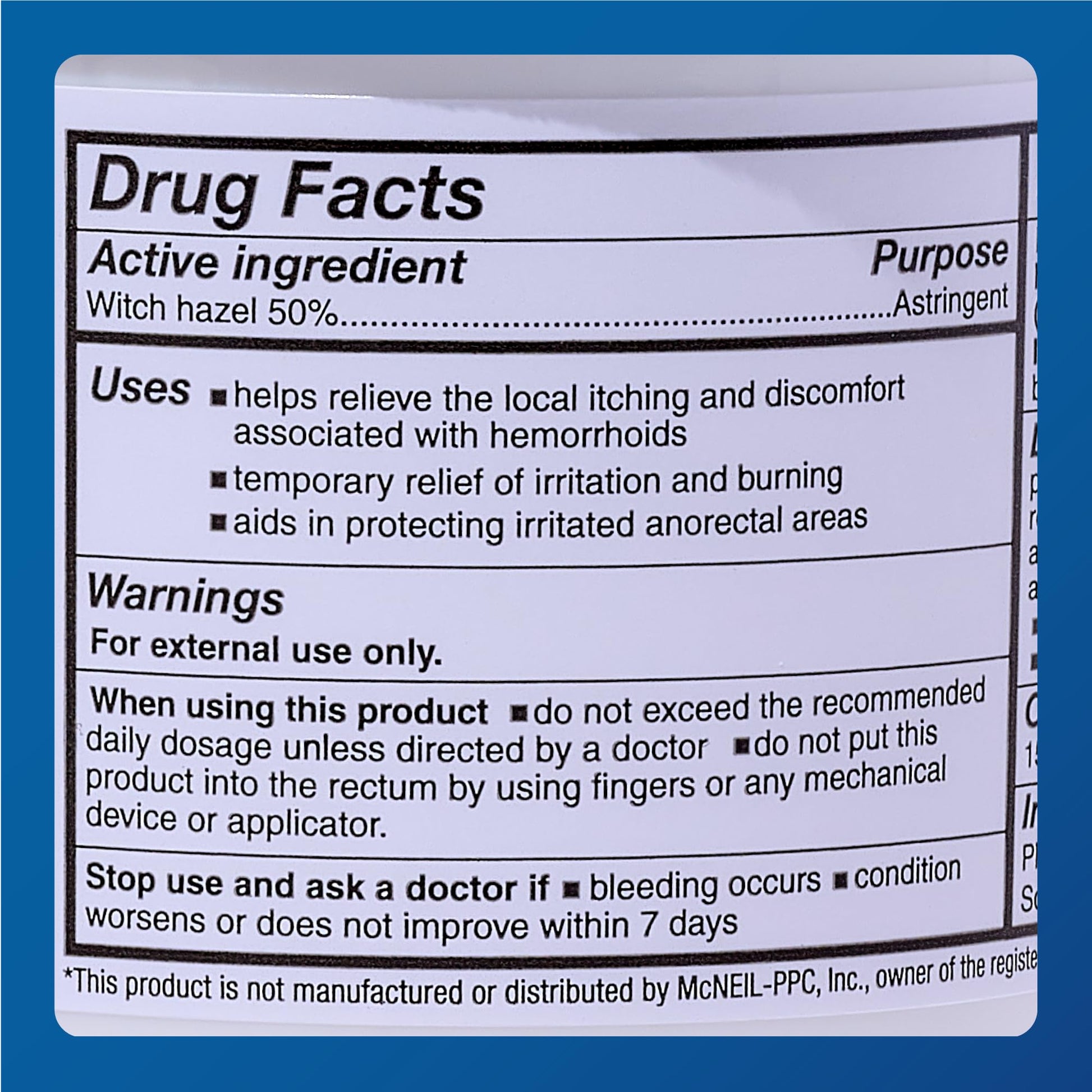 MAJOR Medi-Pads - Hemorrhoidal Hygienic Cleansing Witch Hazel Pads - Cooling Relief with Aloe - 100 Count Jar (1 Pack) MAJOR uk supplements