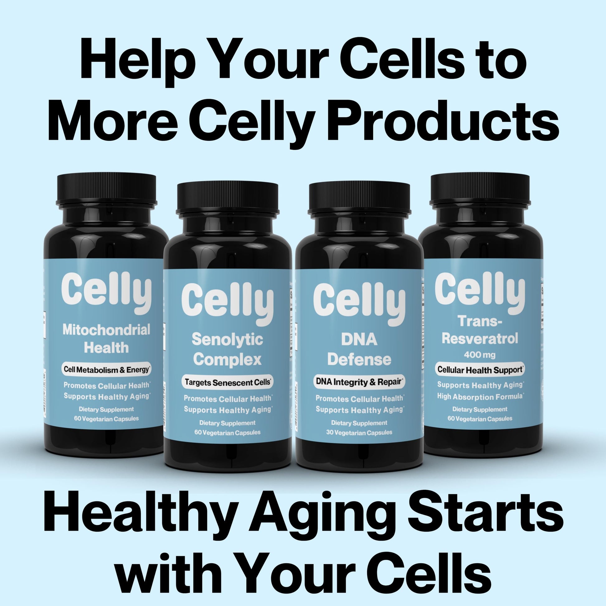 Celly NAD Booster | Longevity Supplement for Healthy Aging with NR (Nicotinamide Riboside) and Nicotinamide | Promotes Cell Function & Vitality | Non-GMO & 3rd Party Tested Celly uk supplements