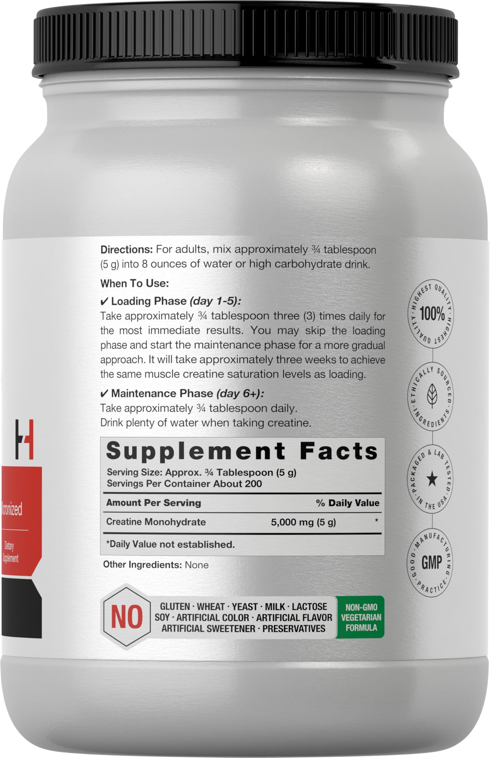 Horbäach Creatine Monohydrate Powder | 2.2lbs (35.2 oz) | Micronized and Unflavored | Vegetarian, Non-GMO, and Gluten Free Supplement Horbäach uk supplements