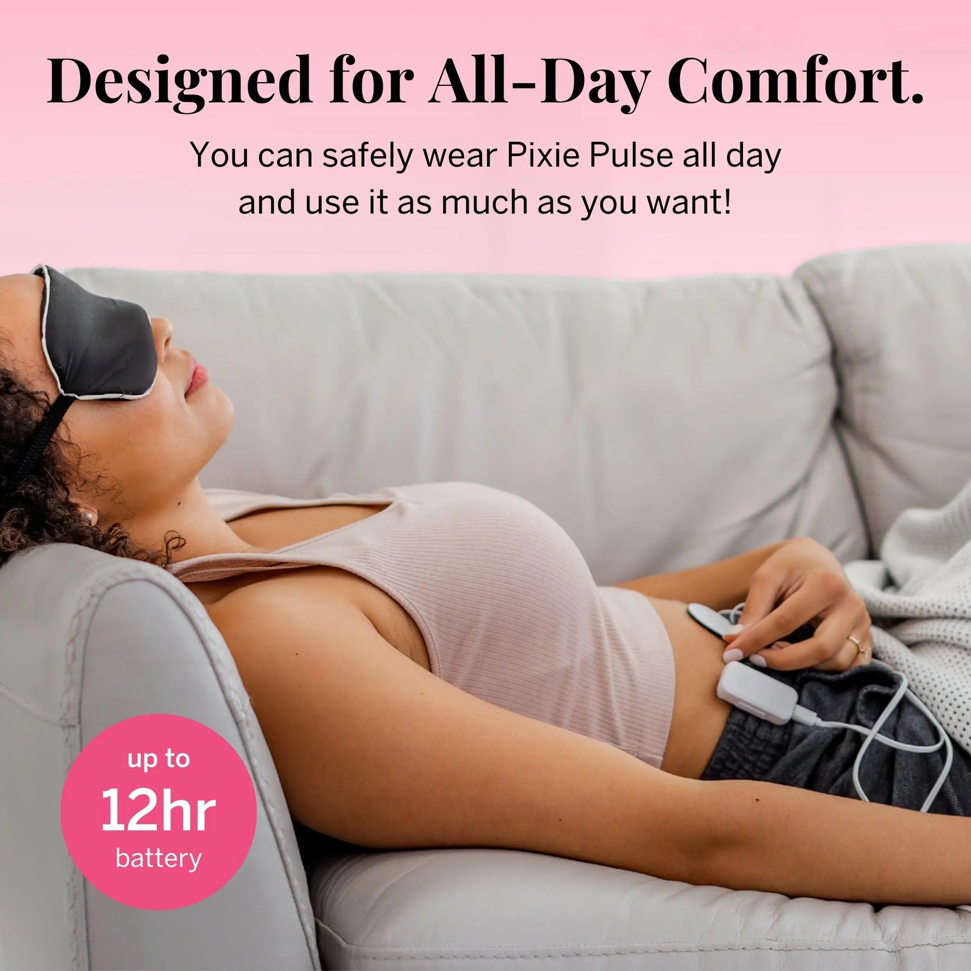 Pixie Period Pain Relief Device - Best PMS Relief Simulator with TENS Technology - Thinnest Wearable Tens Unit - Unnoticeable Under Clothes - Menstrual Cramp Comfort for Feminine Care Pixie Cup uk supplements