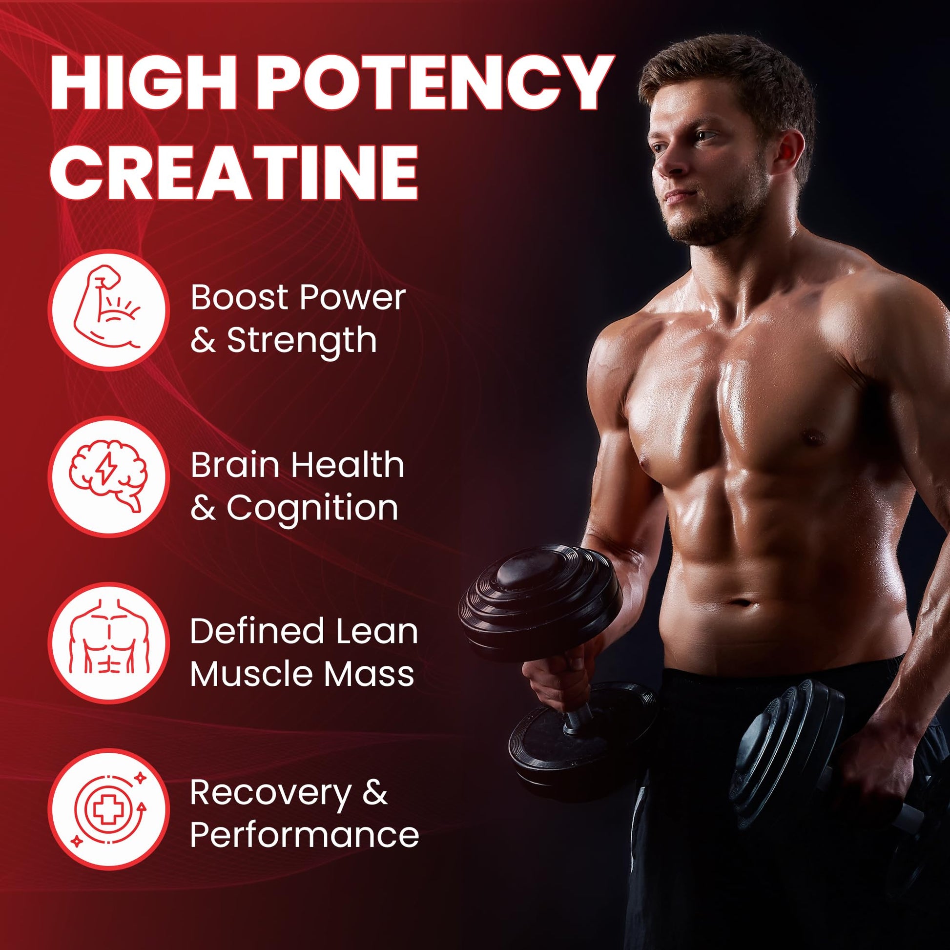 Creatine Monohydrate 5000mg Gummies, Pre-Workout 5g Creatine Gummy Supplement for Men & Women: Muscle Builder & Energy Boost, Sugar Free, Vegan, Strawberry Flavor, (120 Count) Made in USA Nature's Evergreen uk supplements