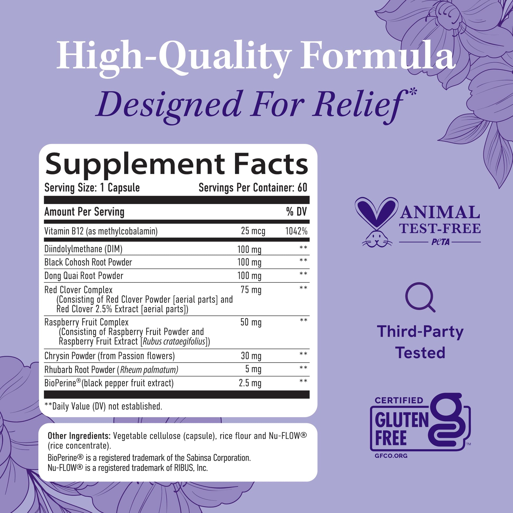 Menopause Supplements for Women Hot Flashes & Night Sweats | Hormone Balance, Menopause Relief for Women & Perimenopause Support | With Black Cohosh, DIM & Red Clover | 60 Ct (2 Month Supply) SMNutrition uk supplements