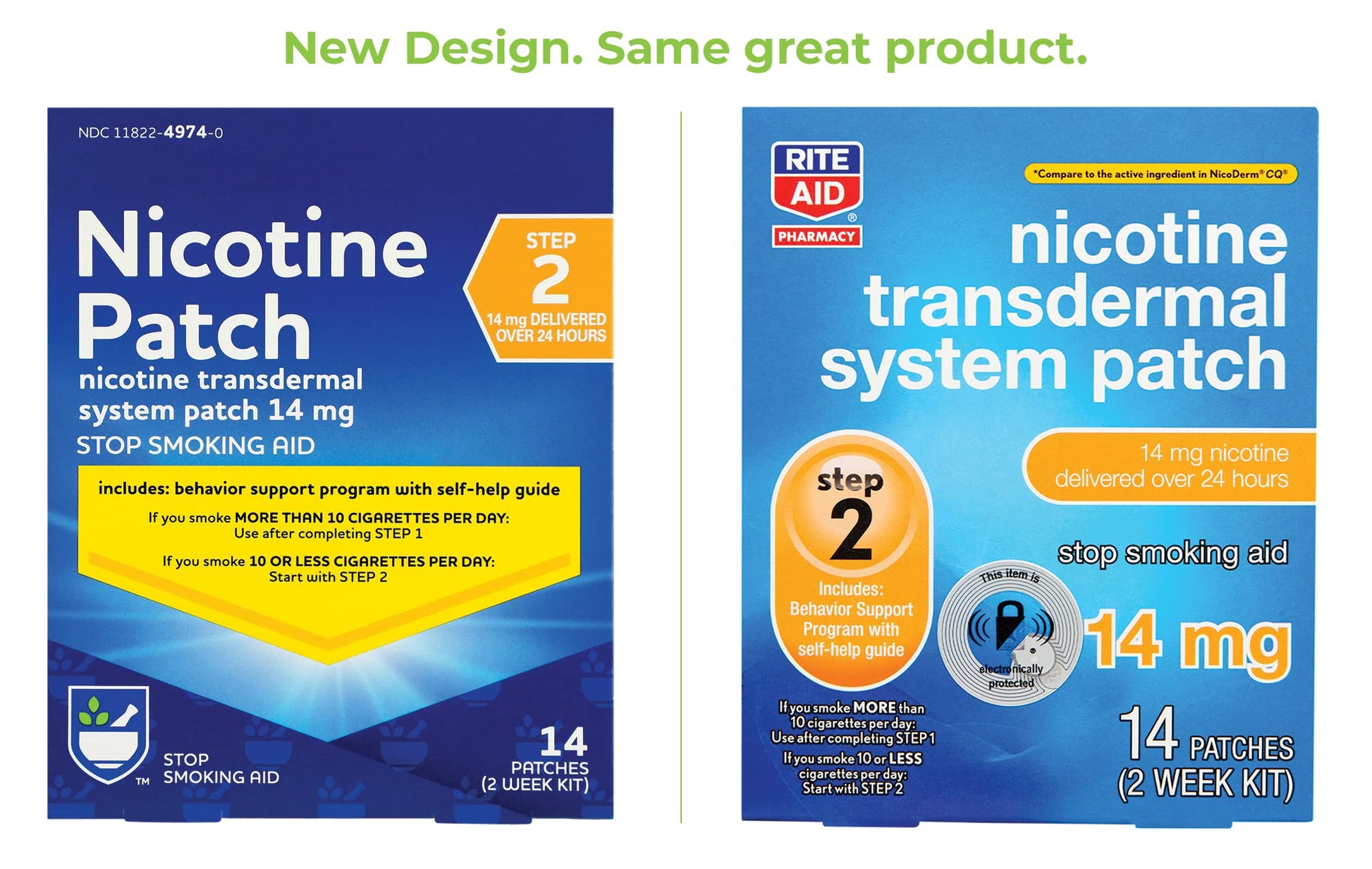 Rite Aid Nicotine Transdermal System Patch, Step 2, 14mg - 14 ct, Nicotine Rite Aid uk supplements