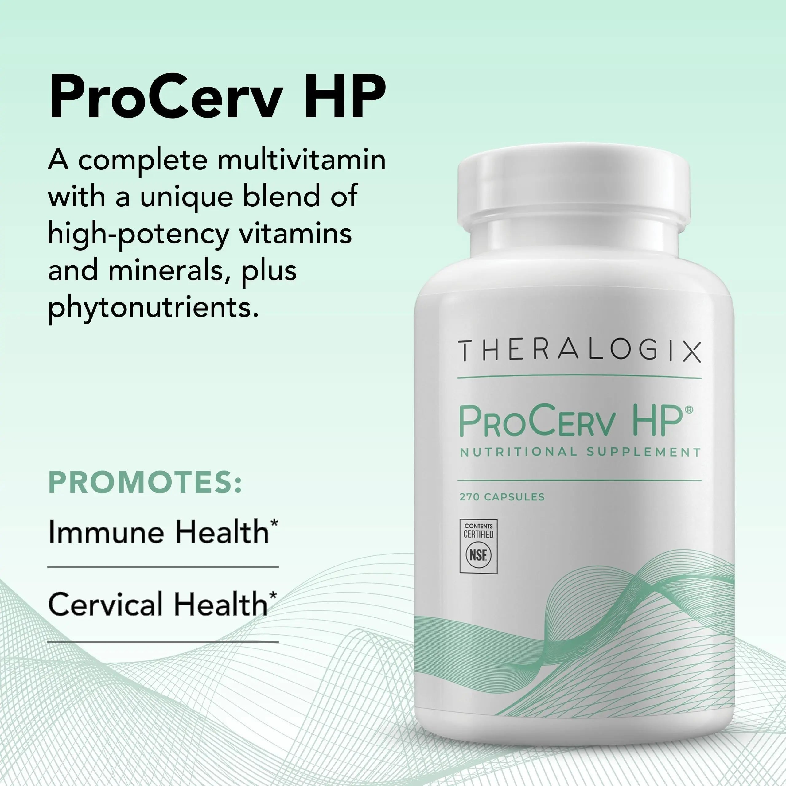 Theralogix ProCerv HP High-Potency Multivitamin - 90-Day Supply - Support for Women & Men - Immune Support Supplement Theralogix uk supplements