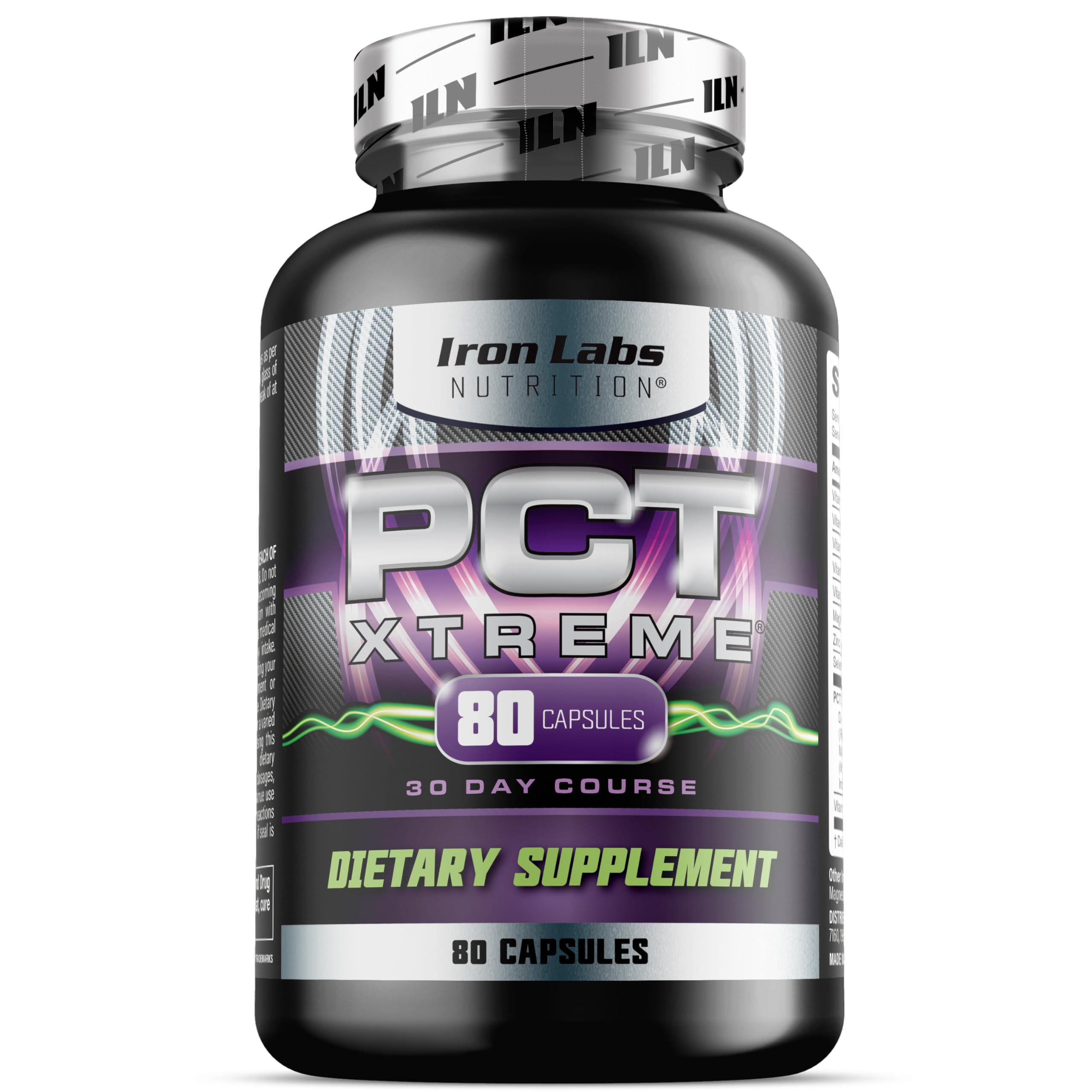 Iron Labs Nutrition PCT Xtreme - PCT Supplement for Men - 30 Day Course - Post Cycle Support Booster (80 Capsules) Iron Labs Nutrition uk supplements