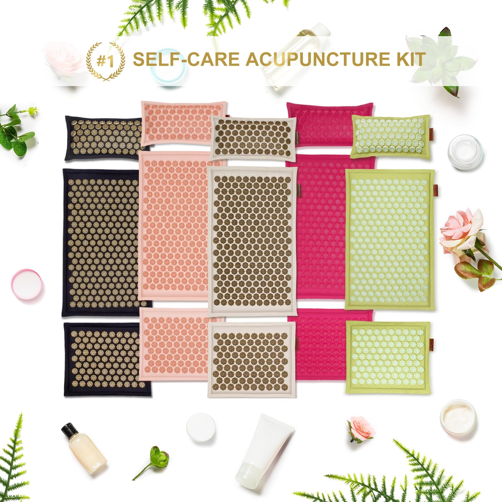 UNMERA Acupressure Mat and Pillow Set,Natural Premium Linen & Coconut Fiber Filling UNMERA uk supplements