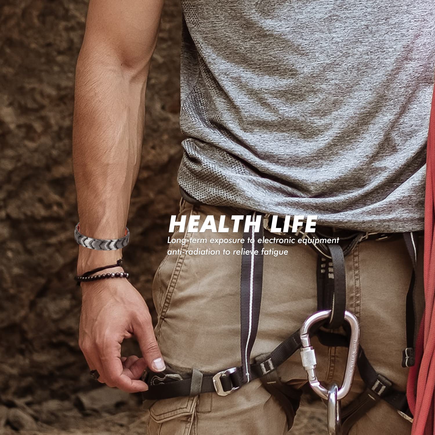 Auinz - Copper Bracelets for Men - 99.99% Solid Pure Copper Magnetic Bracelets Double-Row Auinz uk supplements