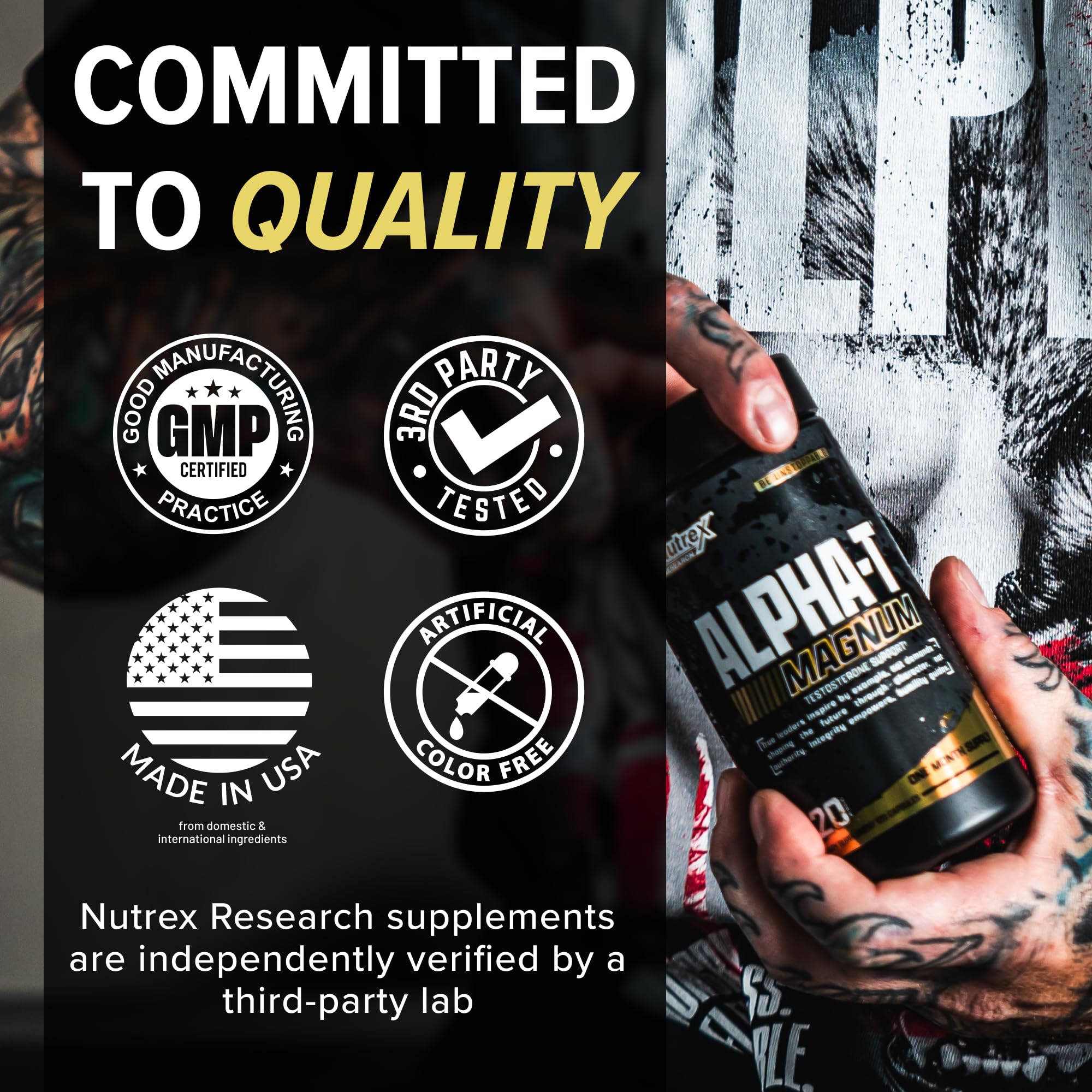 Nutrex Research Alpha-T Magnum Testosterone Support for Men | Anabolic Supplement with Tongkat Ali, Fadogia Agrestis, Shilajit and Ashwagandha | Muscle Builder for Strength, Growth & Hormone Balance Nutrex Research uk supplements