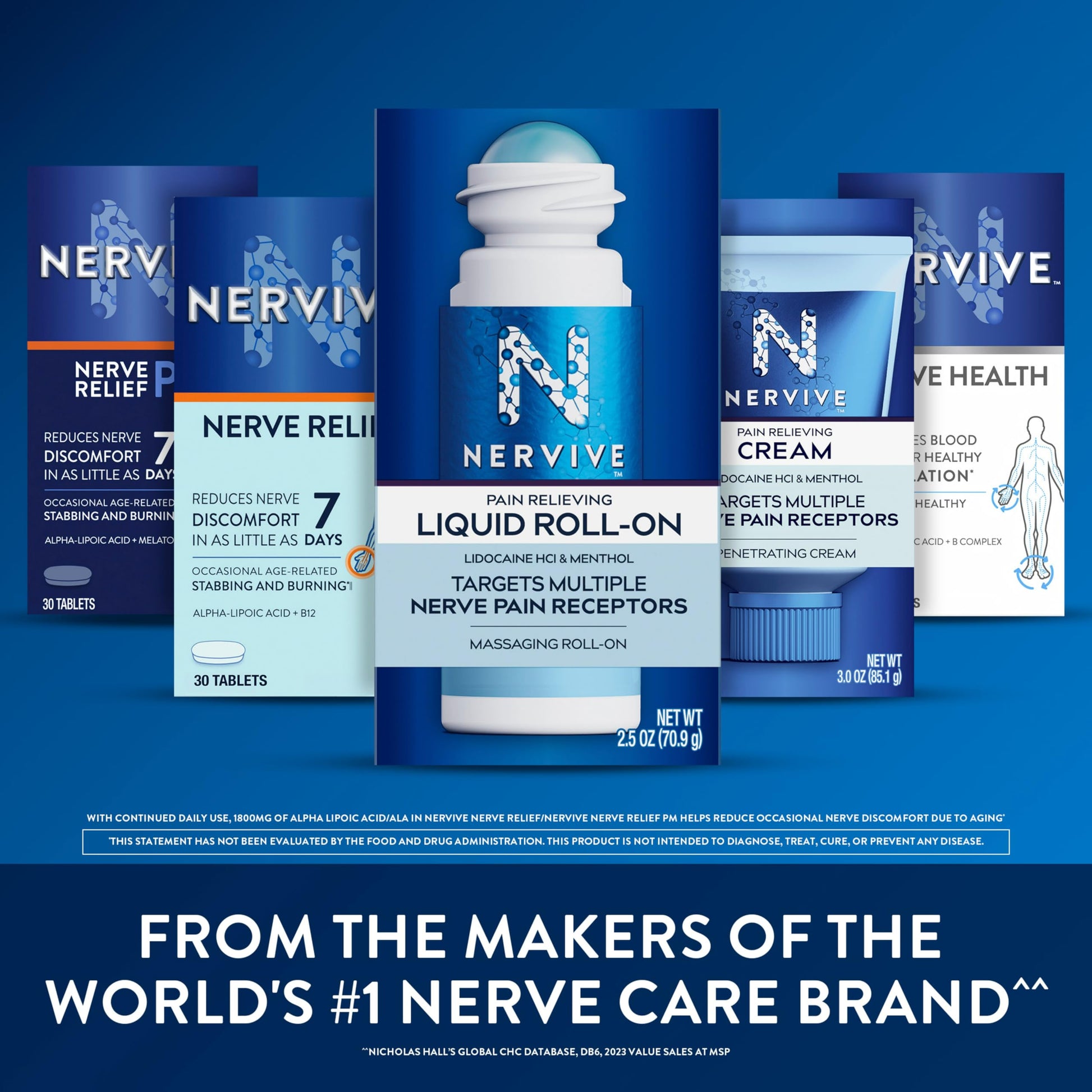 Nervive Pain Relieving Roll On, Lidocaine Roll On, Nervive Pain Relief, Lidocaine Topical, Foot Pain, Leg Pain, Hand Pain, Max Strength Formula, 2.5oz Nervive uk supplements