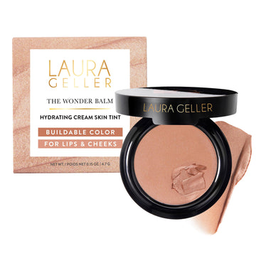 LAURA GELLER NEW YORK The Wonder Balm Cream Illuminator - Hydrating Weightless Subtle Hint of Color + Glow for Mature Skin - Vegan Squalane - Apply to Cheeks & Lips (01 Nice-n-Natural) LAURA GELLER NEW YORK uk supplements