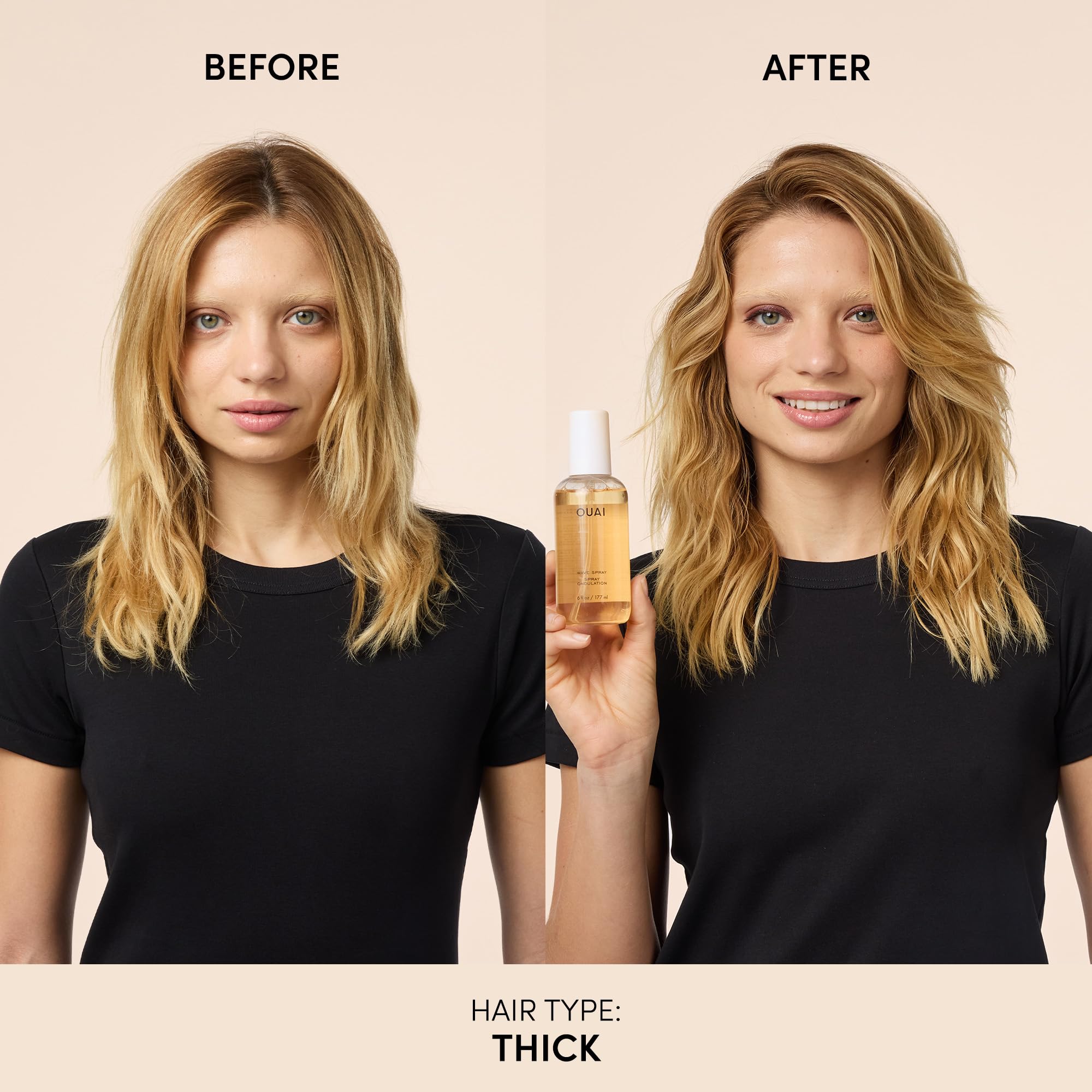 OUAI Wave Spray - Texture Spray for Hair with Coconut Oil & Rice Protein - Adds Texture, Volume & Shine for Beach Waves - Paraben Free, Safe for Color & Keratin-Treated Hair (6 fl oz) OUAI uk supplements