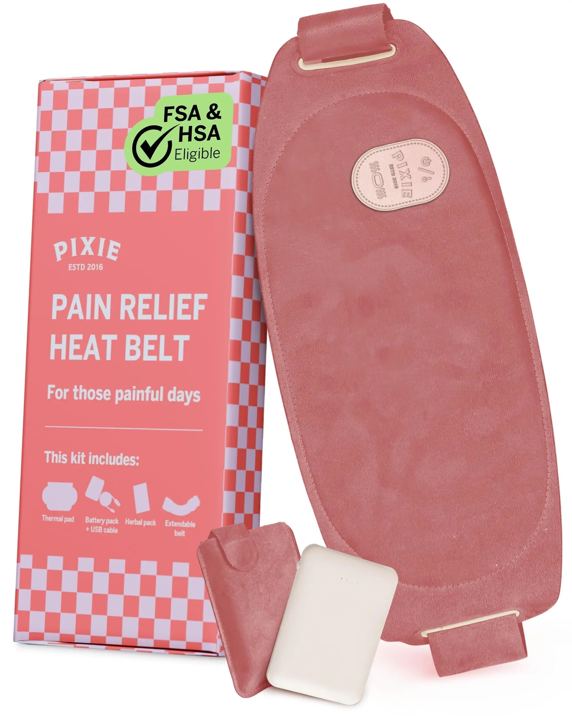 Pixie Period Heating Pad for Cramps - Thinnest Wearable Heating Pad for Feminine Care - Unnoticeable Under Clothes - Best Portable Pain Relief Heat Belt On The Market - Hours of Menstrual Pain Relief Pixie Cup uk supplements