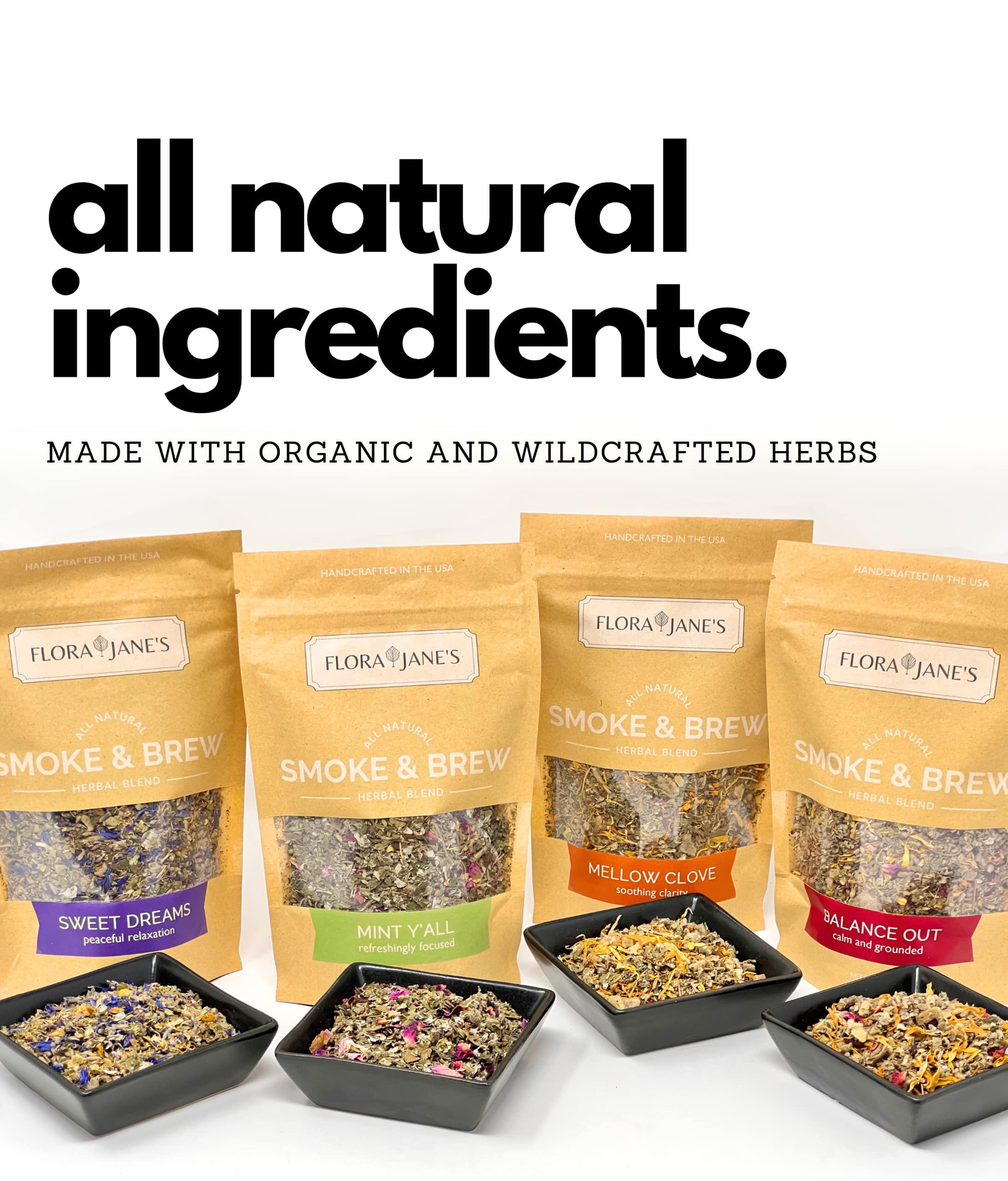Smoke & Brew - Sweet Dreams Blend for Relaxation and Sleep - Caffiene Free Tea and Smoke Blend Flora Jane's uk supplements