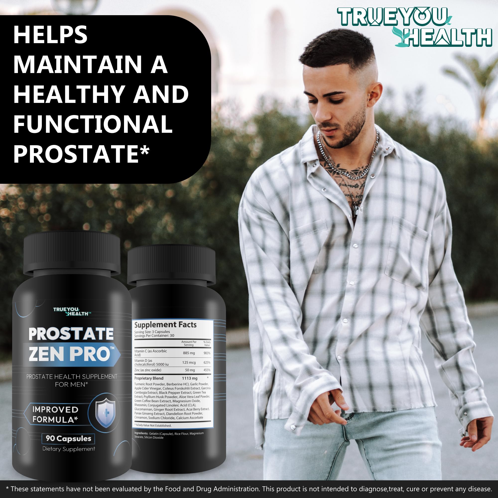 Prostate Zen Pro - Improved Formula - Our Best Prostate Health Supplement for Men - Our Best Prostate Support Supplement for Men’s Health - Natural Prostate Genix ProstaZen True You Health uk supplements