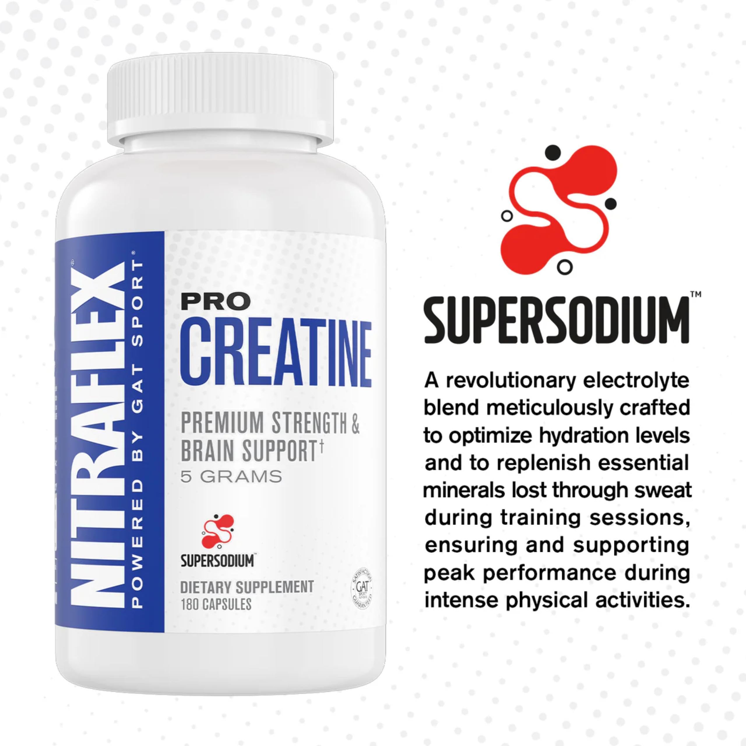 GAT SPORT Pro Creatine Capsules, Strengh, Wellness, Brain Health, Enhanced Absorption, 5 Grams, 150 Veggie Capsules GAT SPORT uk supplements