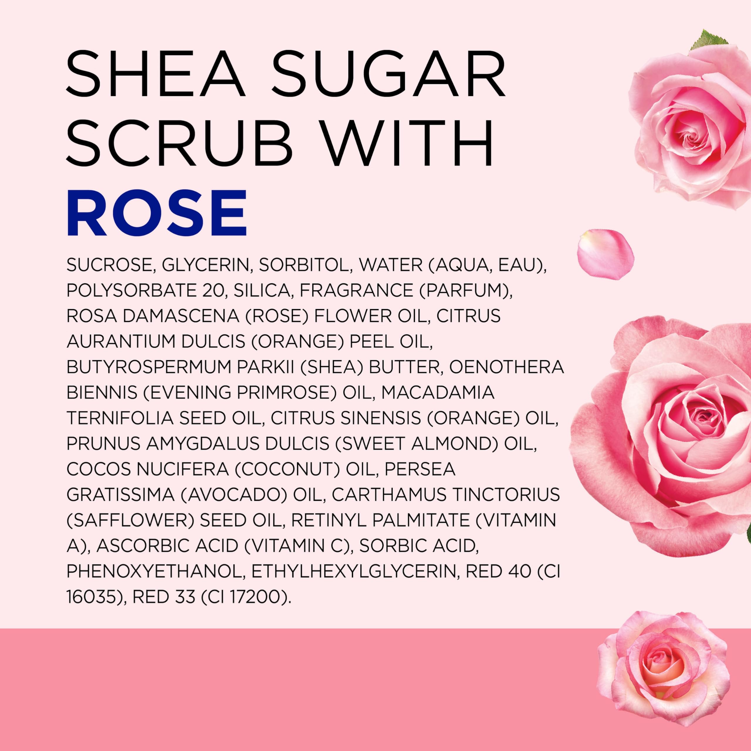 Dr Teal's Shea Sugar Body Scrub, Rose with Essential Oil, 19 oz (Pack of 3) Packaging May Dr Teal's uk supplements
