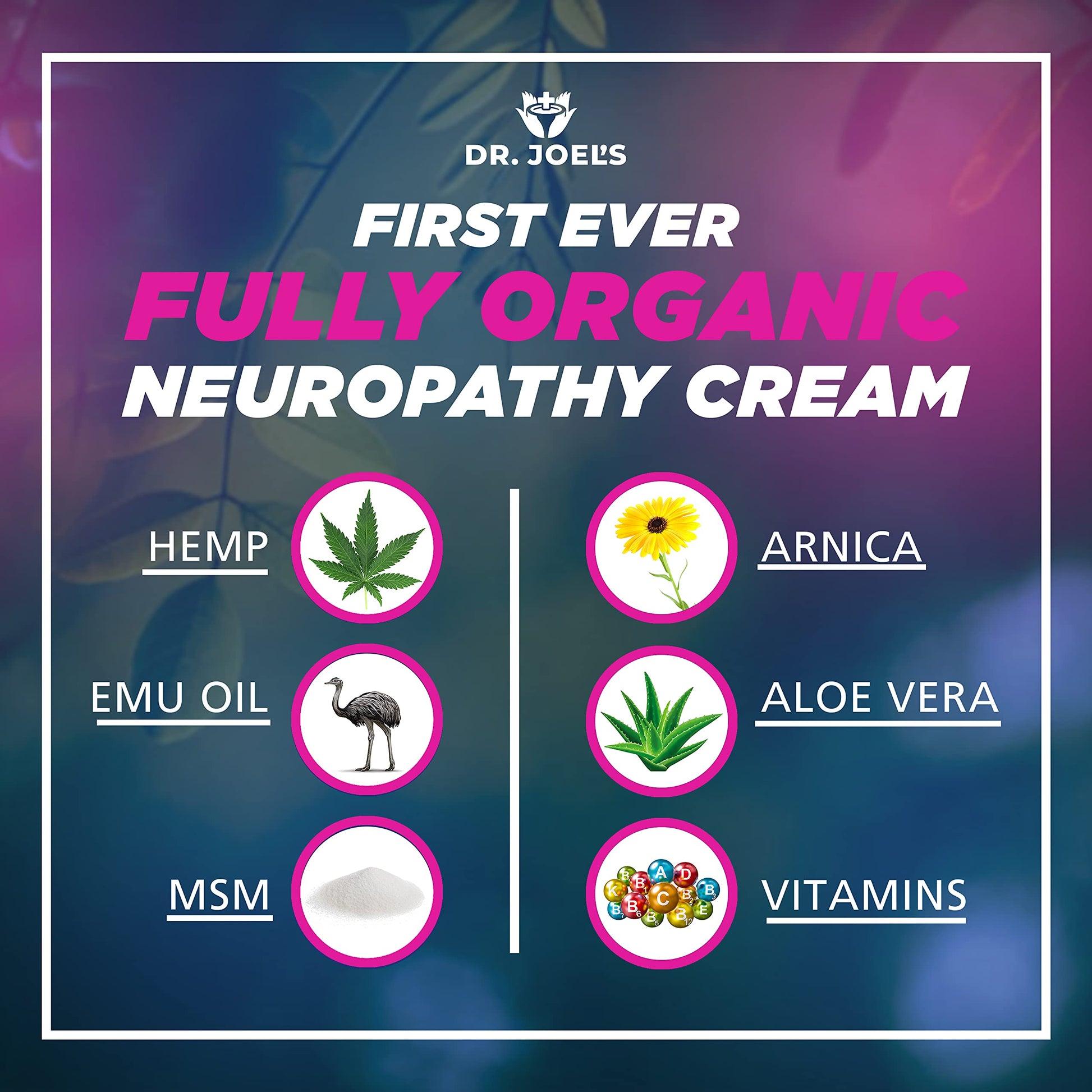 Dr. JOEL'S Neuropathy Nerve Relief Cream - Organic Neuropathy Support Cream for Feet, Hands, Legs and Toes - 4 OZ Value Pack- Made in USA Dr. JOEL'S uk supplements
