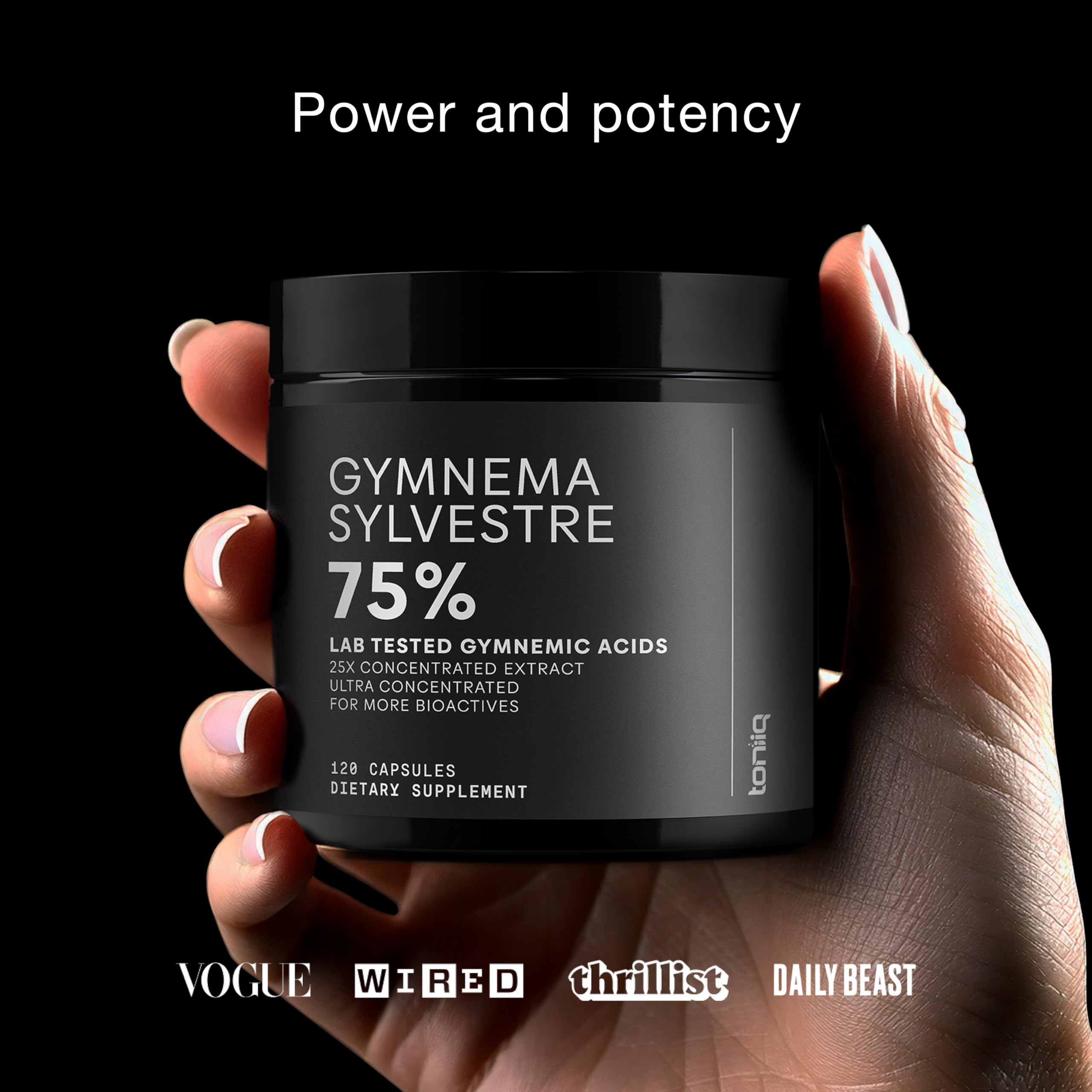 Toniiq Gymnema Sylvestre – Ultra High Potency 25:1 Extract Standardized to 75% Gymnemic Acids – 500mg Clinical Dose – Triple-Tested Purity – 120 Vegan Capsules Toniiq uk supplements