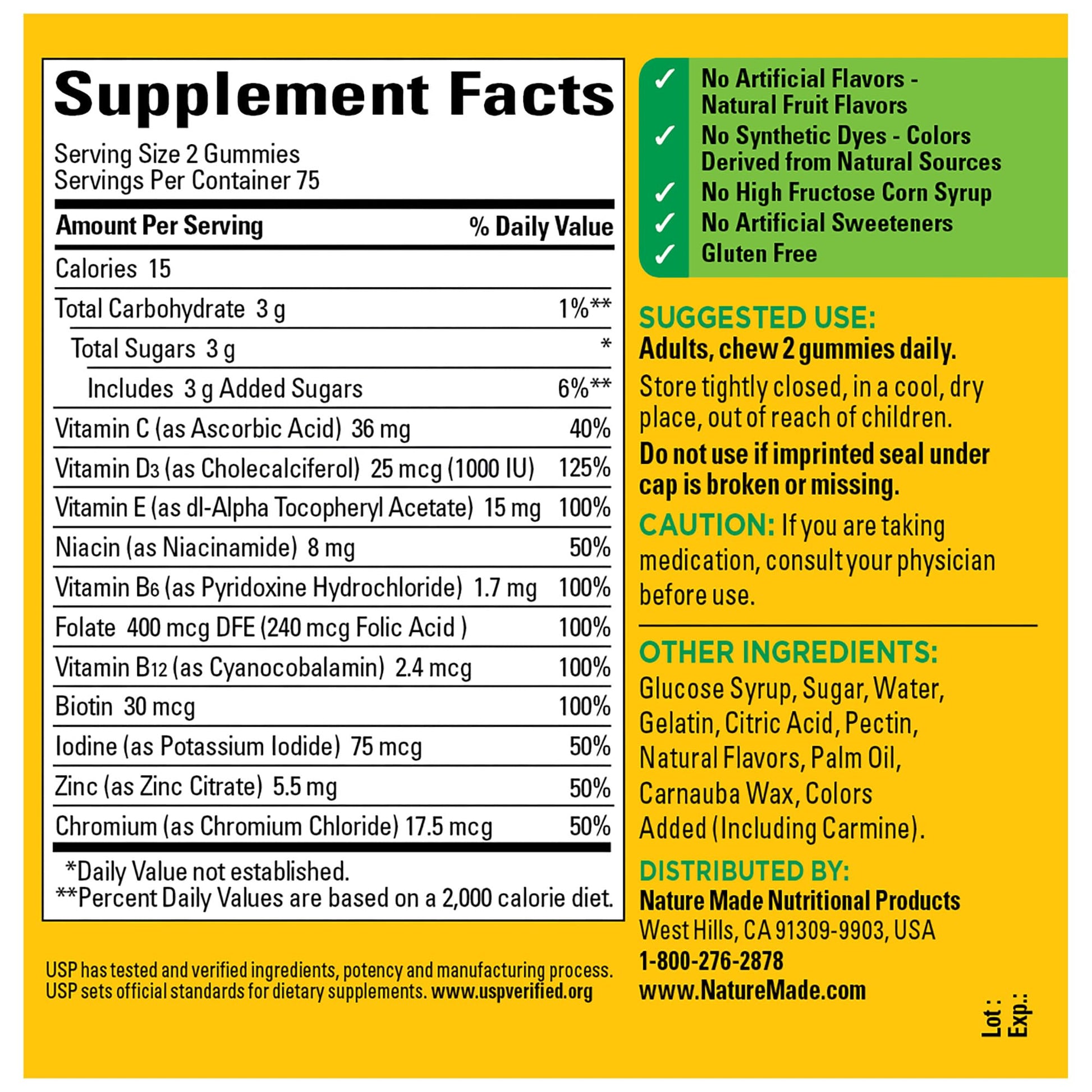 Nature Made Multivitamin Gummies, Mens & Womens Gummy Vitamins & Minerals, Adult Multivitamin Gummy Nature Made uk supplements