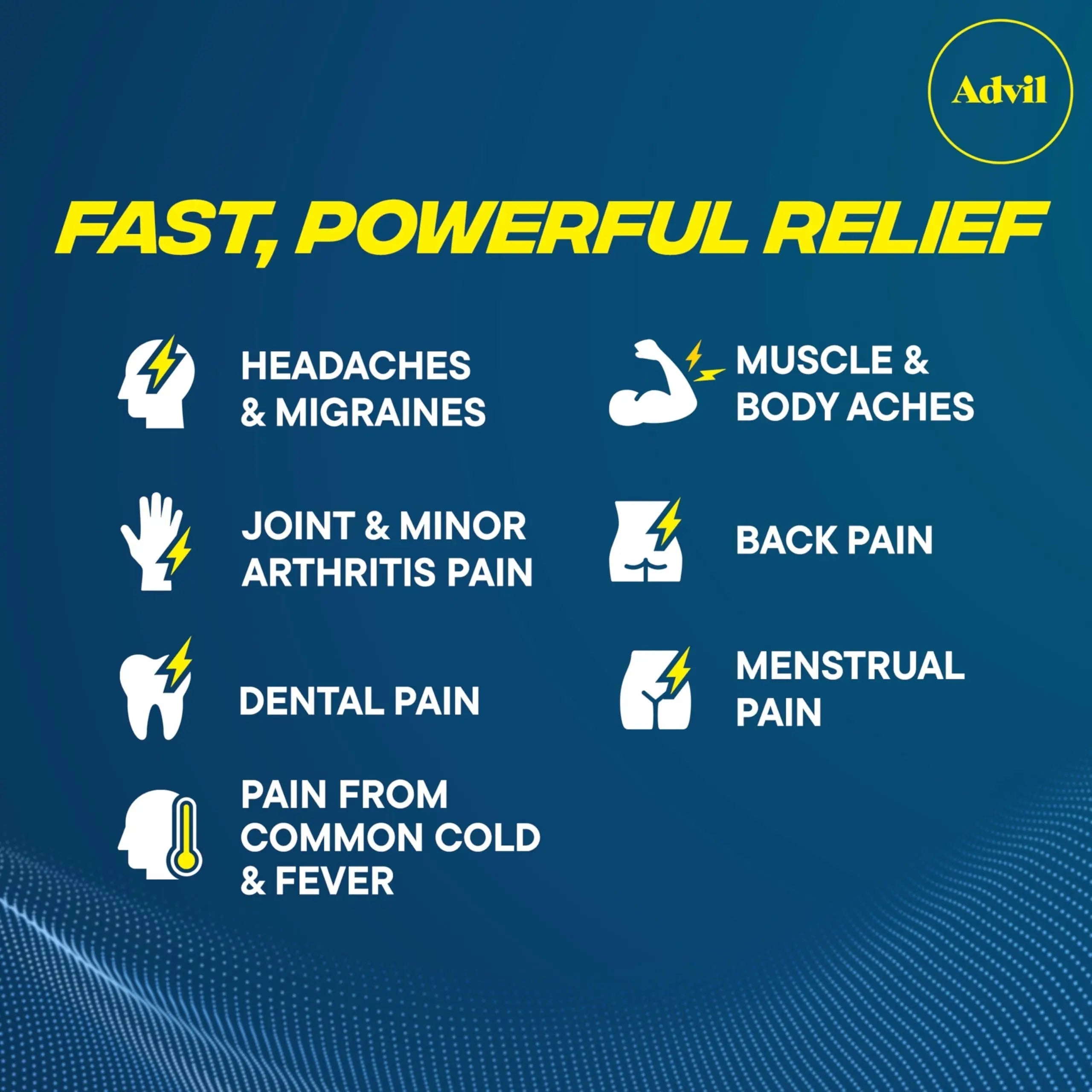 Advil Pain Reliever and Fever Reducer, Pain Relief Medicine with Ibuprofen 200mg for Headache, Backache, Menstrual Pain and Joint Pain Relief - 50x2 Coated Tablets Advil uk supplements