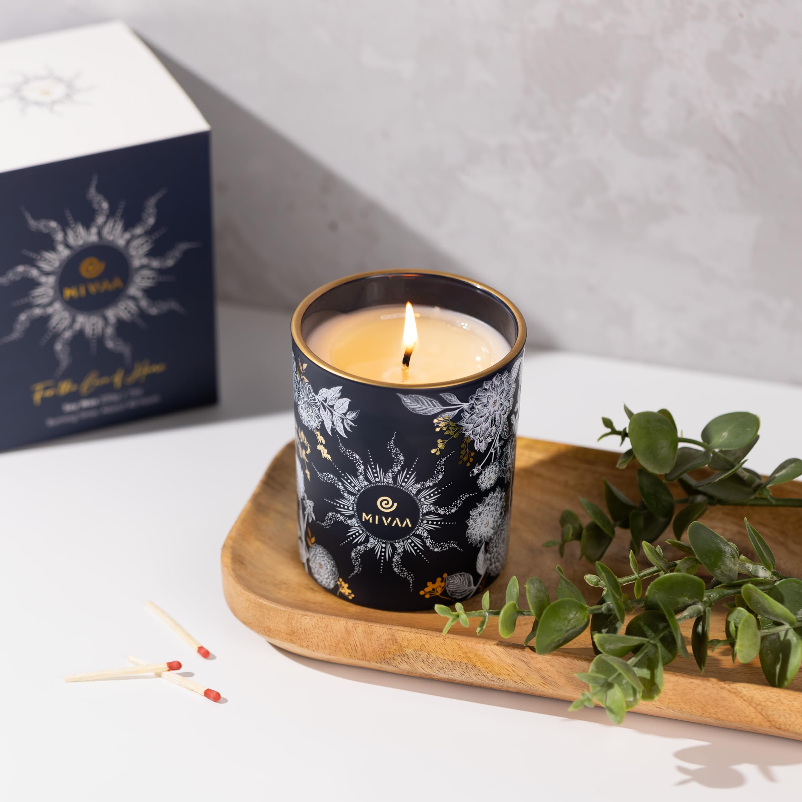 Mivaa Scented Candles - 100% Natural Soy Wax, 40 hrs Burn, Lead-Free Wicks, Holiday, Fall, Winter Msupps.com uk supplements