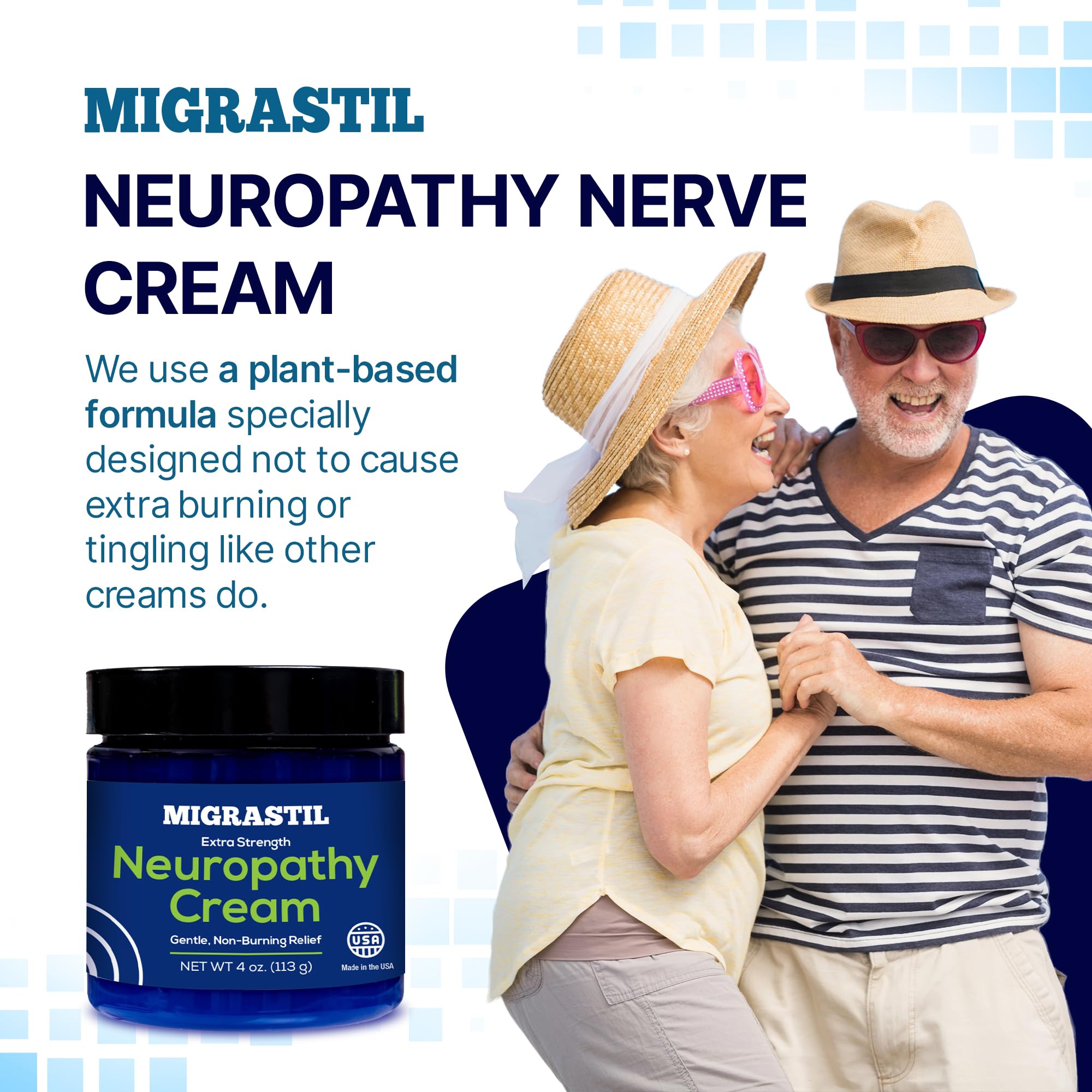 Basic Vigor Migrastil Neuropathy Relief Cream Extra Strength for Feet, Legs, and Hands. Made in The USA. Vegan and Cruelty-Free, Non-Greasy, Gentle, Non-Burning with Cooling Effect (4 oz.) Basic Vigor uk supplements