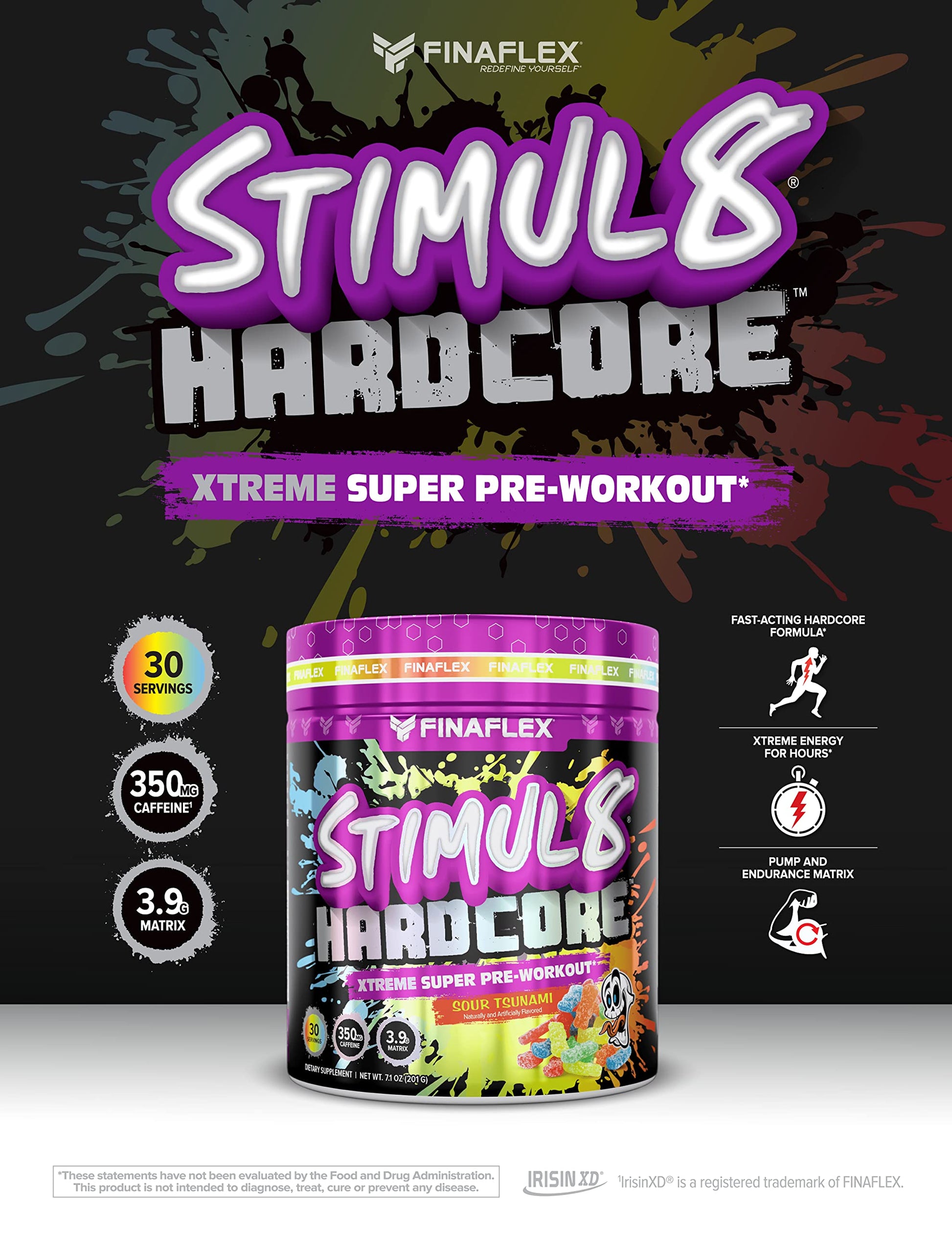FINAFLEX STIMUL8 Hardcore, Grape Escape - Extreme Energy, Strength & Endurance FINAFLEX uk supplements