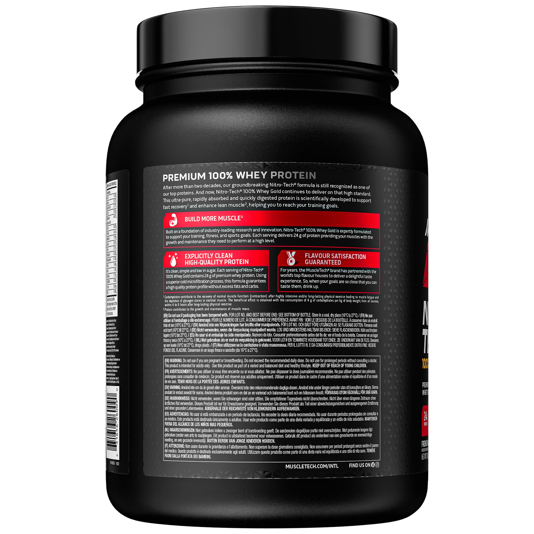 MuscleTech NitroTech 100% Whey Gold Protein Powder, Build Muscle Mass, Whey Isolate Protein Powder Muscletech uk supplements