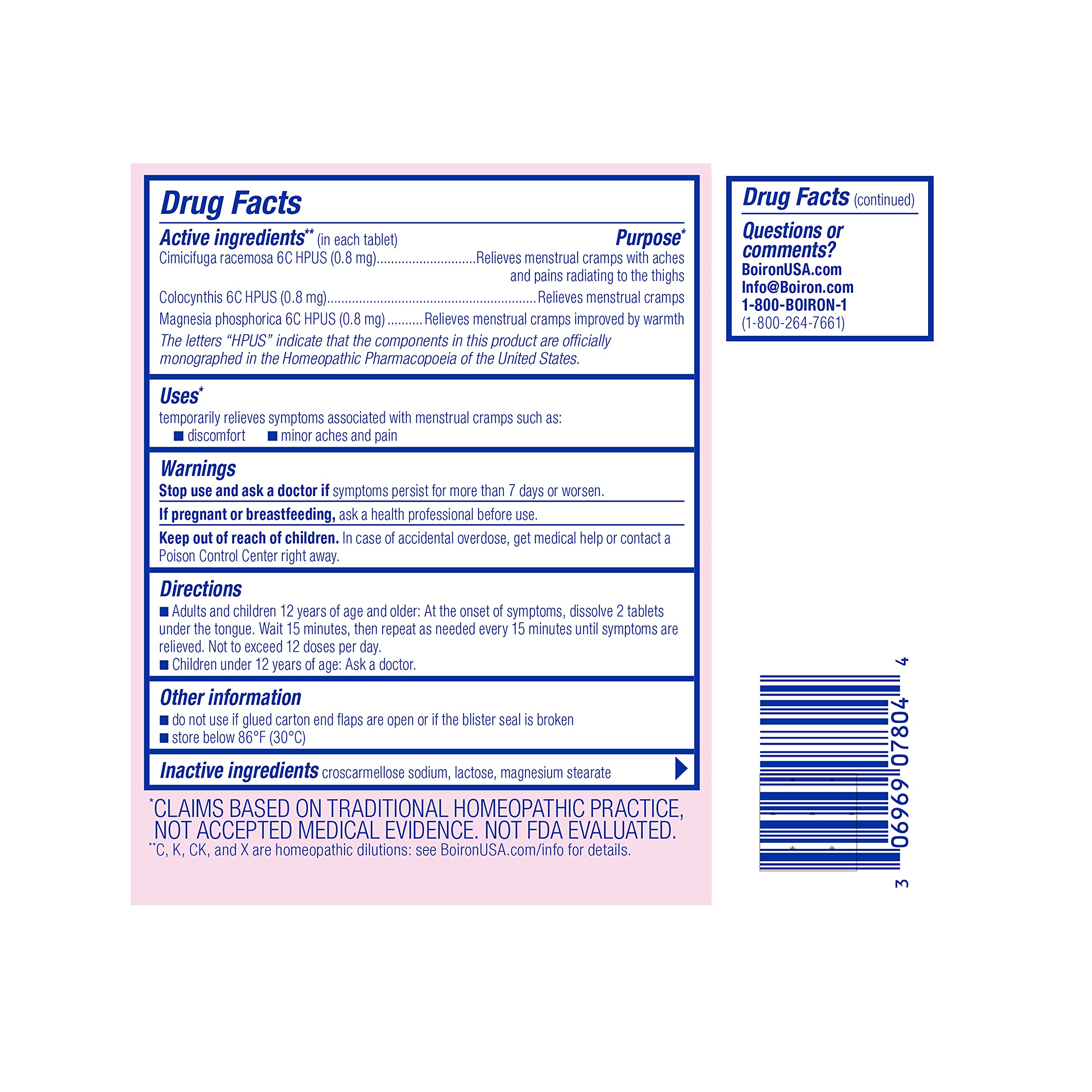 Boiron Cyclease Cramps Tablets for Relief from Menstrual Cramps, Aches, Pain, and Discomfort - 60 Count Boiron uk supplements