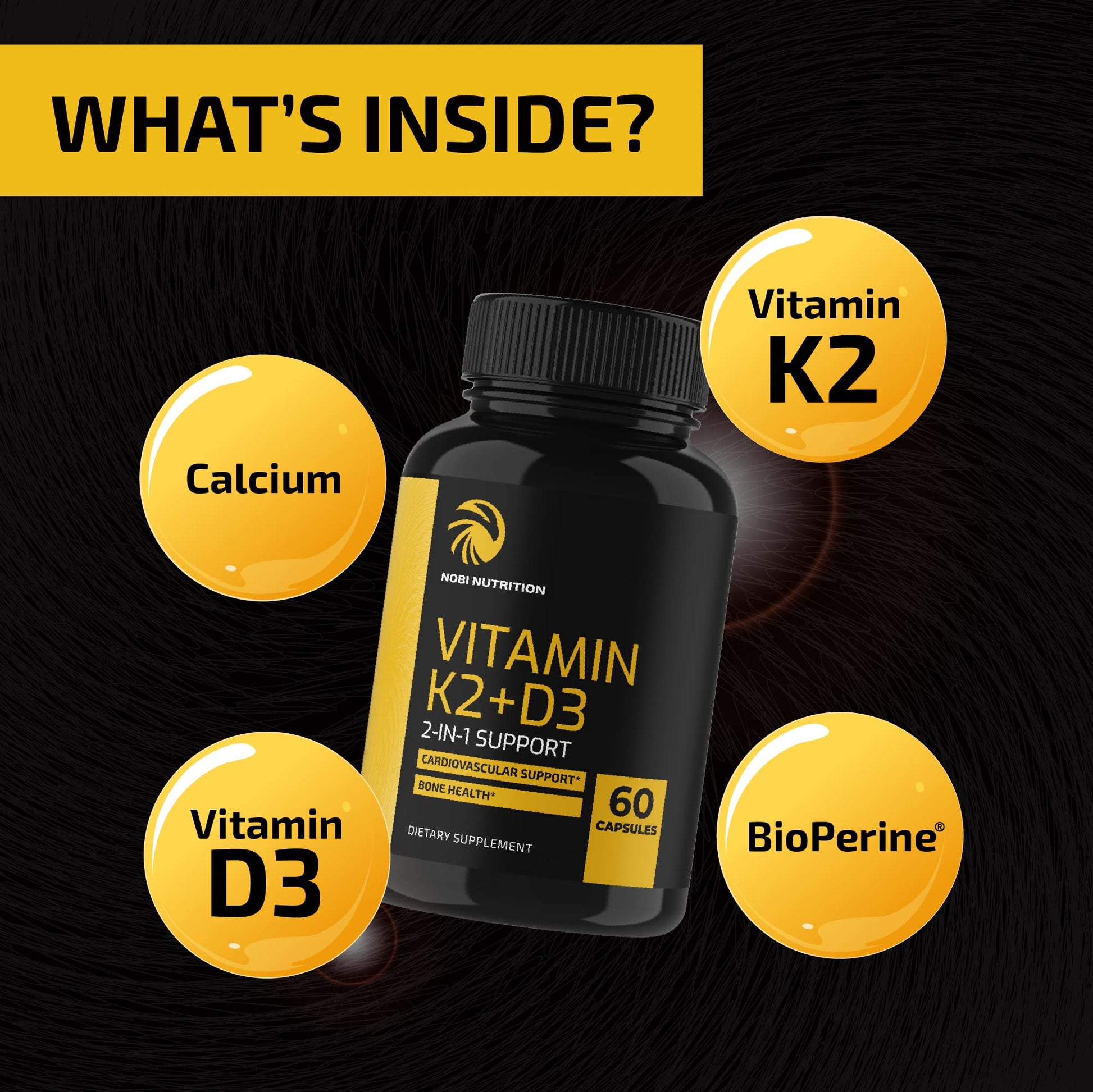 Vitamin D3 K2 5000 IU for Immune System, Strong Bones & Teeth Support | Vitamin D3 Nobi Nutrition uk supplements