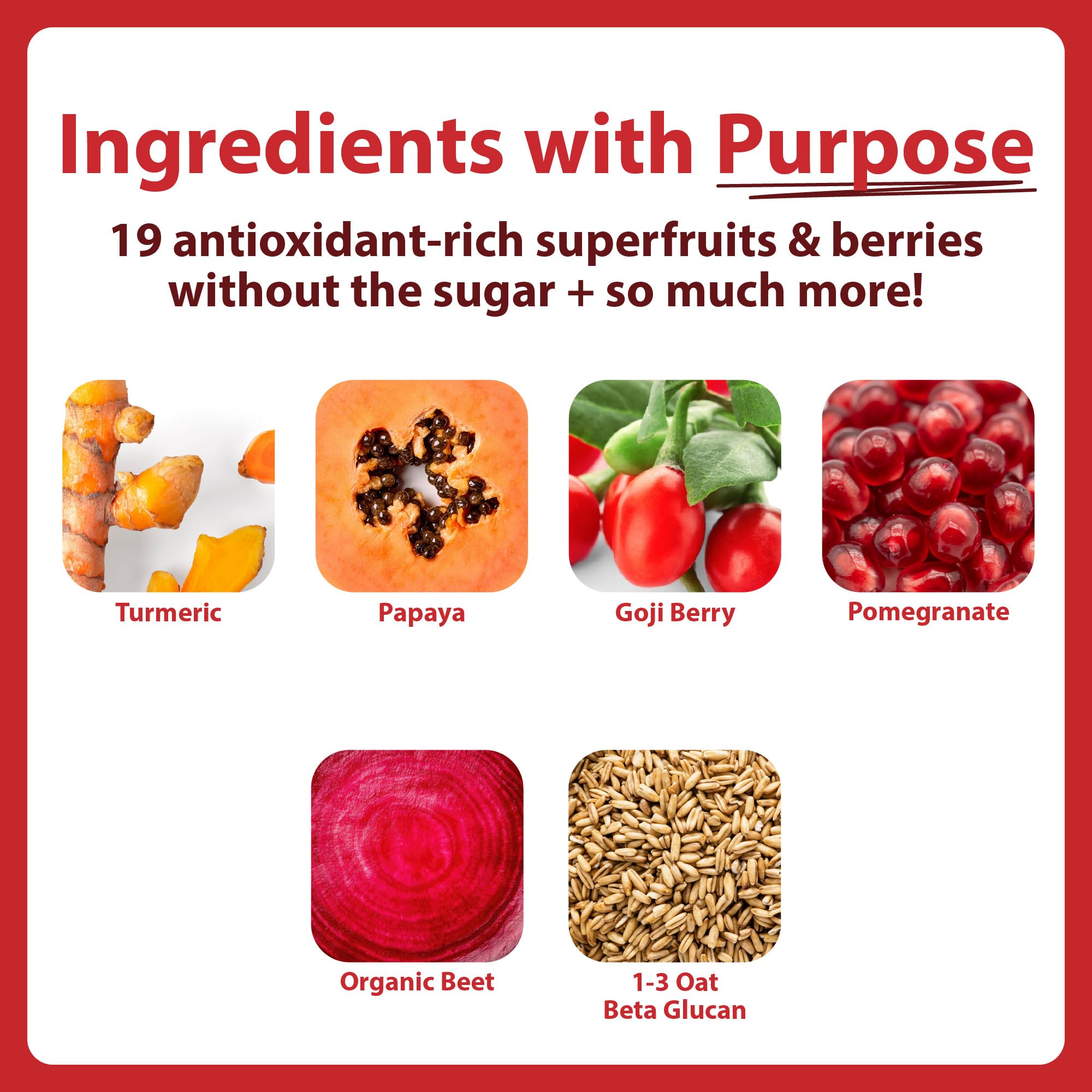 MacroLife Naturals Miracle Reds Superfood Powder 19 Blended Fruit & Berry Polyphenols Enzymes Probiotics & Antioxidants Supplement - Raw Non-GMO & Vegan Whole Food Vitamins - 12 Packet Servings MacroLife Naturals uk supplements