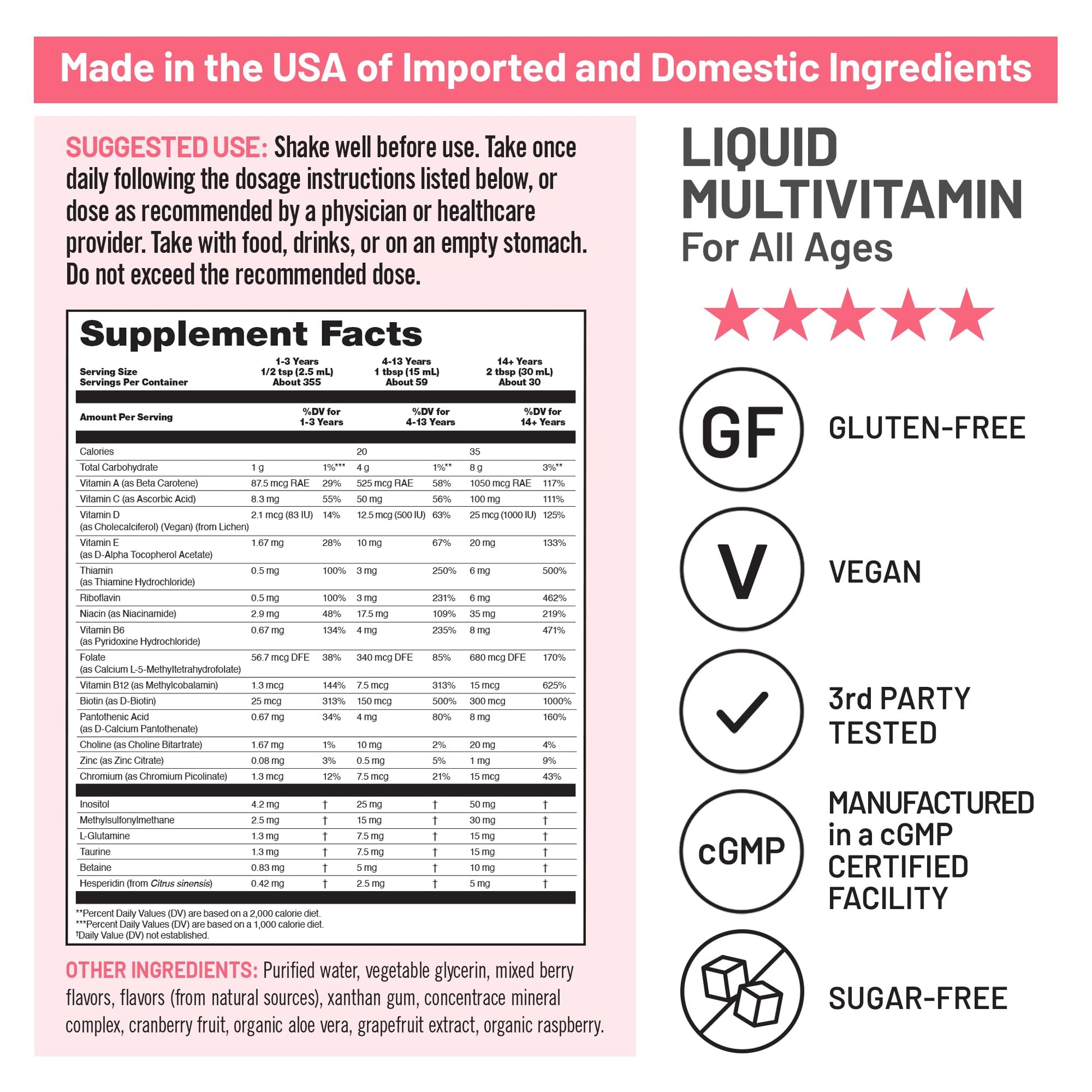 NatureWise Liquid Multivitamin for Women, Men of All Ages - Sugar Free, Vegan - Vitamins for Energy Levels, Beauty, Immune Health with Methylated B12 & Folate - Non-GMO - 30 fl oz(887 mL) NatureWise uk supplements