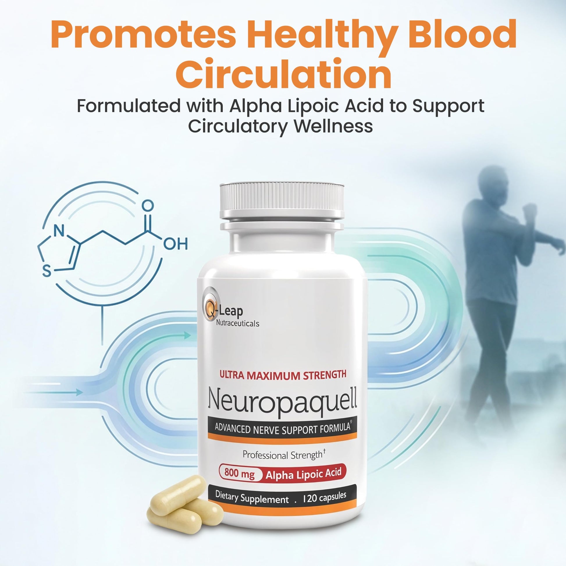 Platinum Health Alpha Lipoic Acid for Neuropathy Nerve Pain Support, Supplement, B Vitamins, L Arginine, All Natural Maximum Strength Neuropaquell for Discomfort in Feet, Hand, Toes,120 Capsules,800mg Platinum Health uk supplements