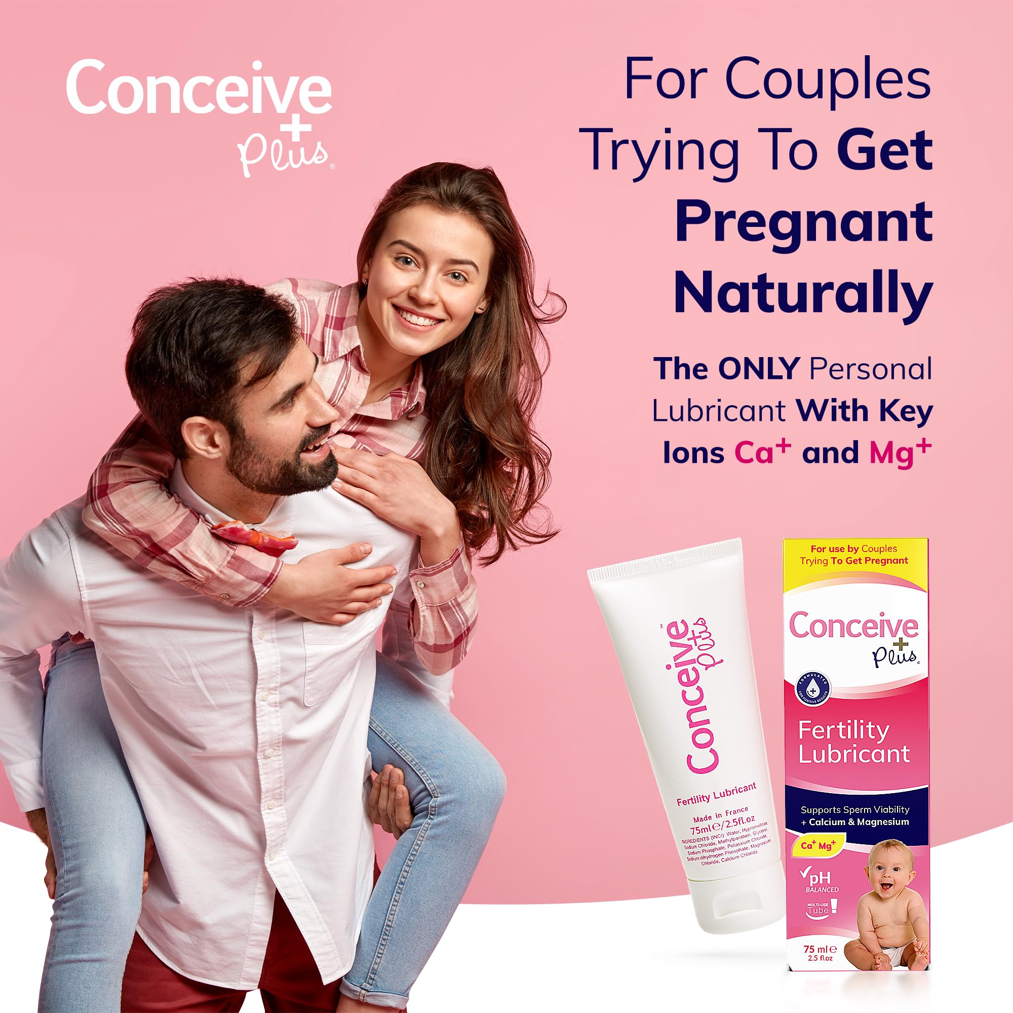 Conceive Plus Fertility Lubricant - Fertility Friendly Lube for Couples Trying to Conceive, 75ml / 2.5 fl oz CONCEIVE PLUS uk supplements