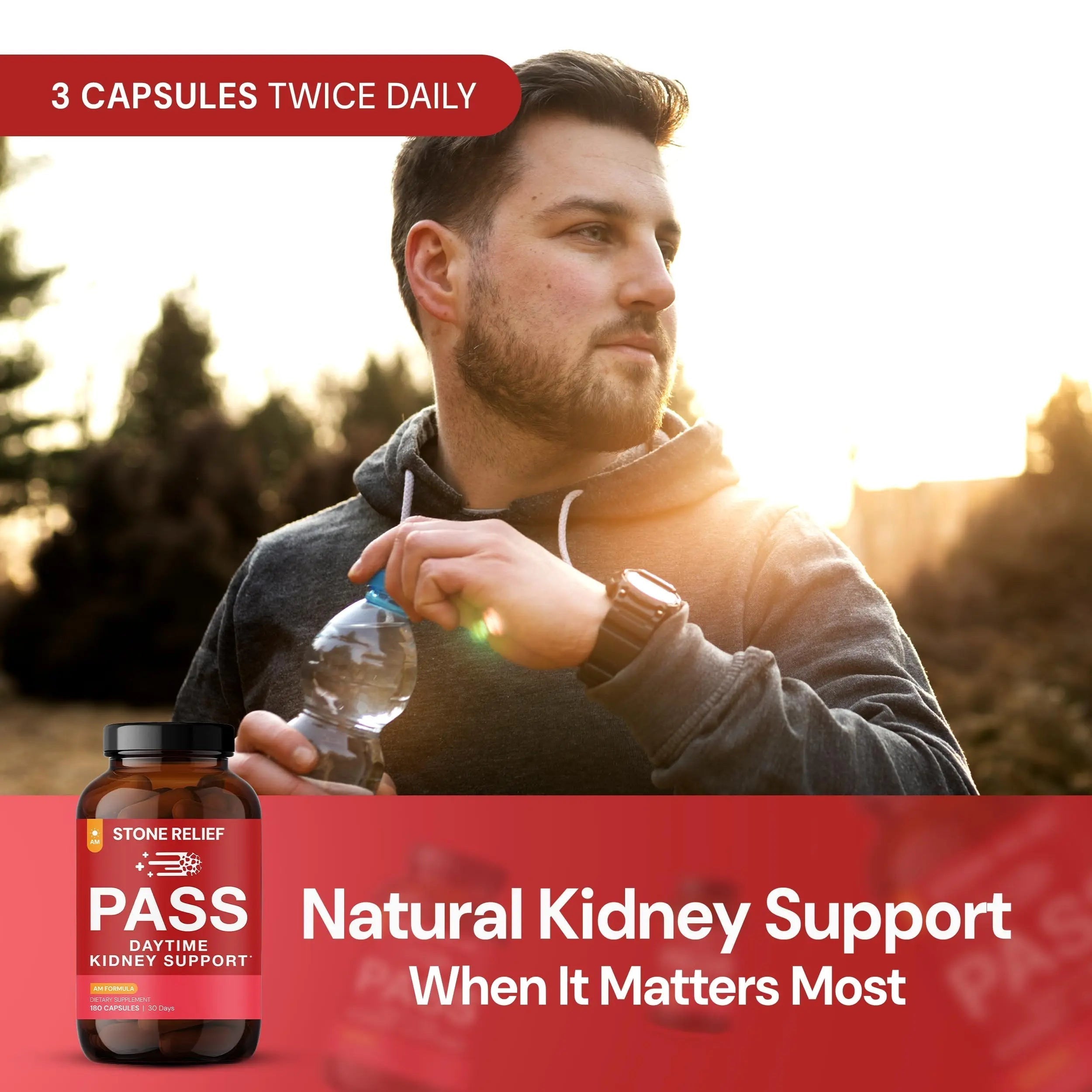STONE RELIEF Daytime Herbal Kidney Support for Urinary Flow & Comfort | Chanca Piedra Formula – 180 Capsules STONE RELIEF uk supplements