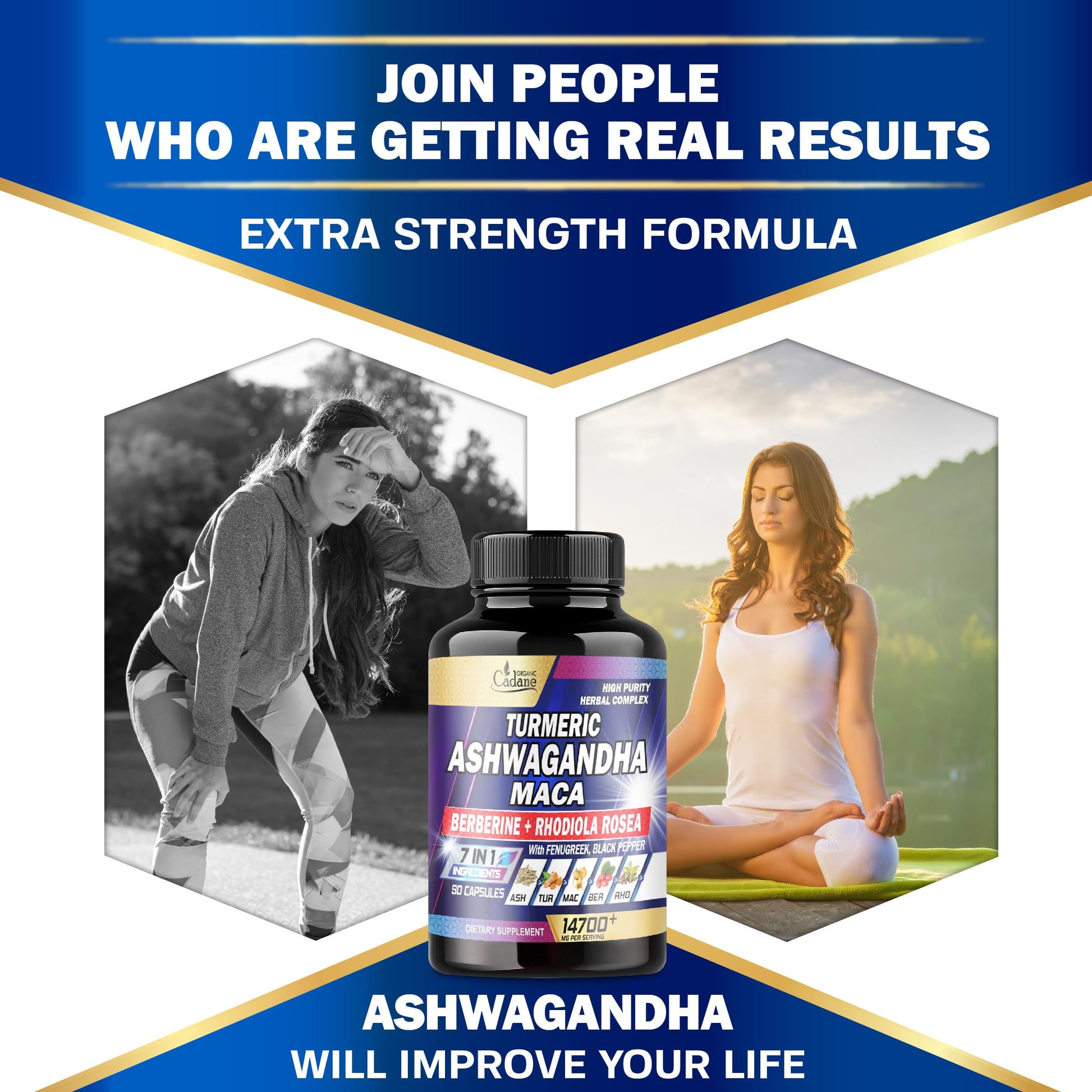 Ashwagandha Supplements 14700mg - Memory, Immune System & Strength Support Organic Cadane uk supplements