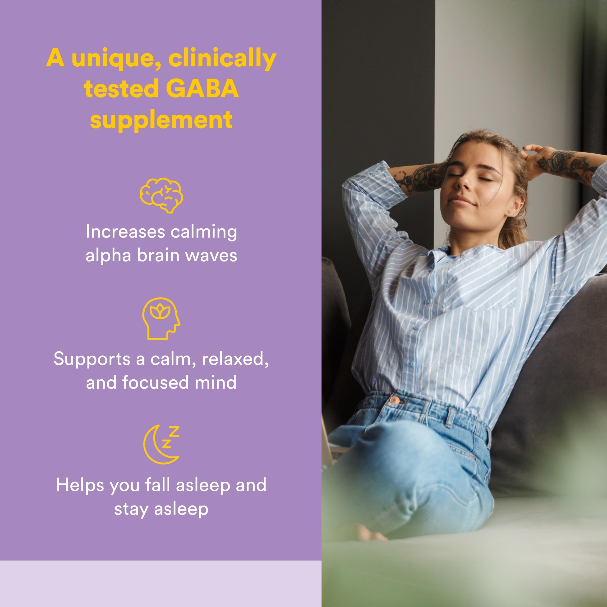 Natural Factors Pharma GABA - Dietary Supplement Supports Calm Sleep & Sleep Quality - Natural, Fast-Working Supplement Aids Focus & Brain Health - 120 Chewable Tablets (60 Servings) Natural Factors uk supplements