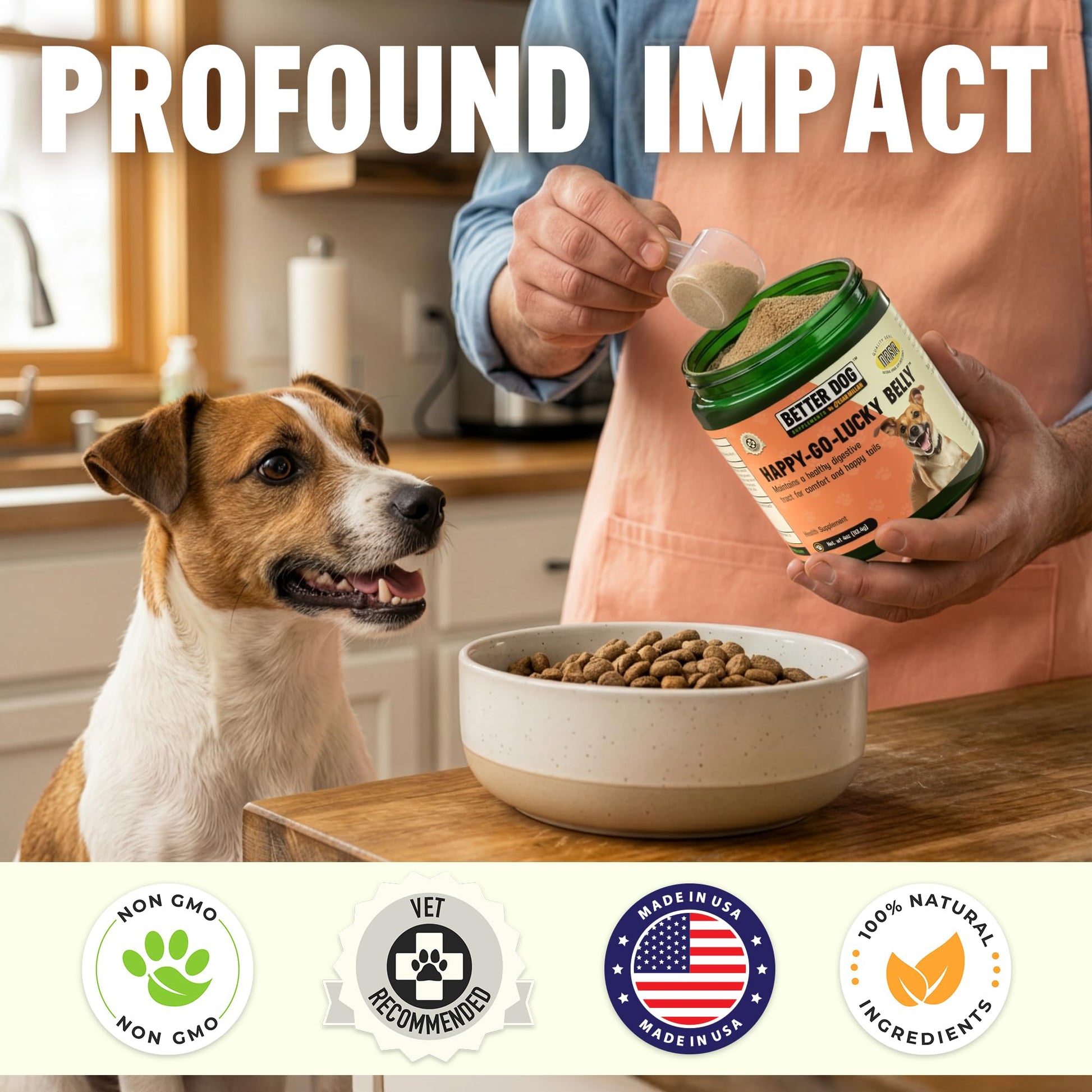 Better Dog Supplements Happy-Go-Lucky Belly by Cesar Millan - Natural Dog Digestive Support Powder – Dog Constipation Relief, Gut Balance & Regularity with Herbal Fiber for Dogs – 4oz (60-Day Supply) Better Dog Supplements By Cesar Millan uk supplements