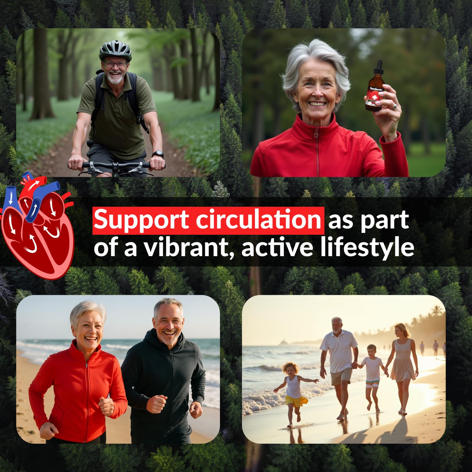 Kardovite Herbal Circulation Support Capsules 180s | Supports Circulatory Wellness with Hawthorn, Garlic, Ginkgo, Cayenne, Milk Thistle, Bilberry & Valerian | Supports Vitality & Daily Wellness Kardovite uk supplements