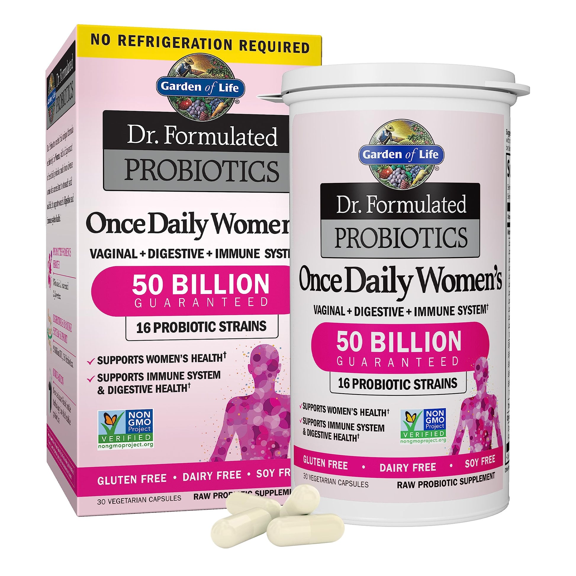 Garden of Life Organics Multivitamin for Men & Dr. Formulated Women's Probiotics Once Daily, 16 Strains, 50 Billion, 30 Capsules Garden of Life uk supplements