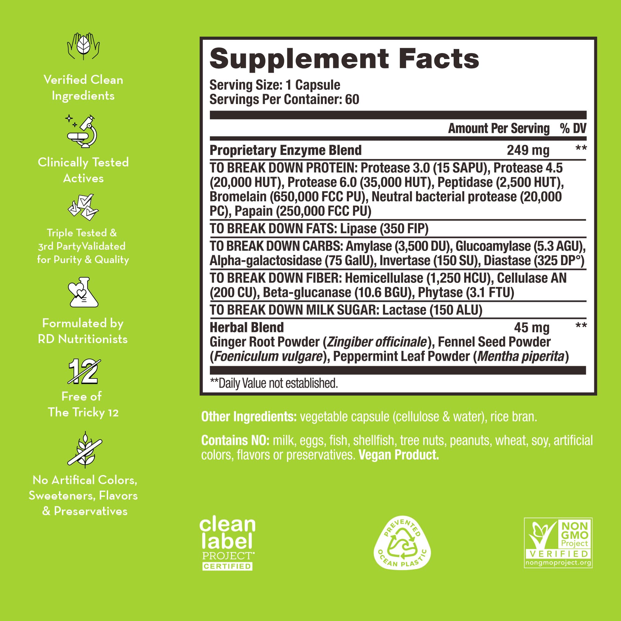 HUM Flatter Me Supplement for Daily Bloating - 18 Full Spectrum Digestive HUM uk supplements