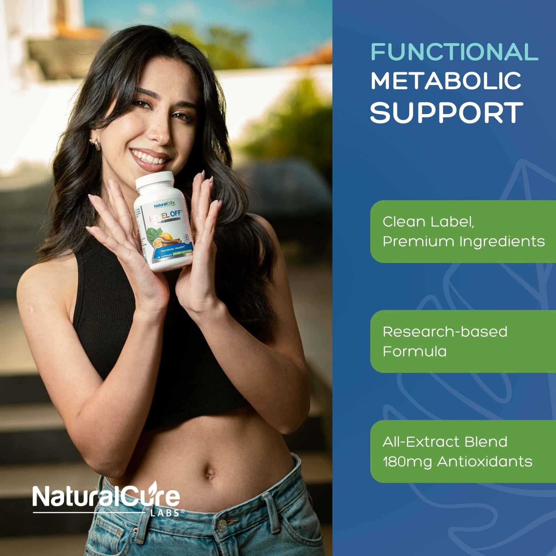 Natural Cure Labs Level Off Anti Spike Formula Glucose Supplement – Capsules for Metabolic Health, Helps Moderate Glucose Spikes, Vegan, Non-GMO, Gluten Free (120 Count (Pack of 1)) Natural Cure Labs uk supplements
