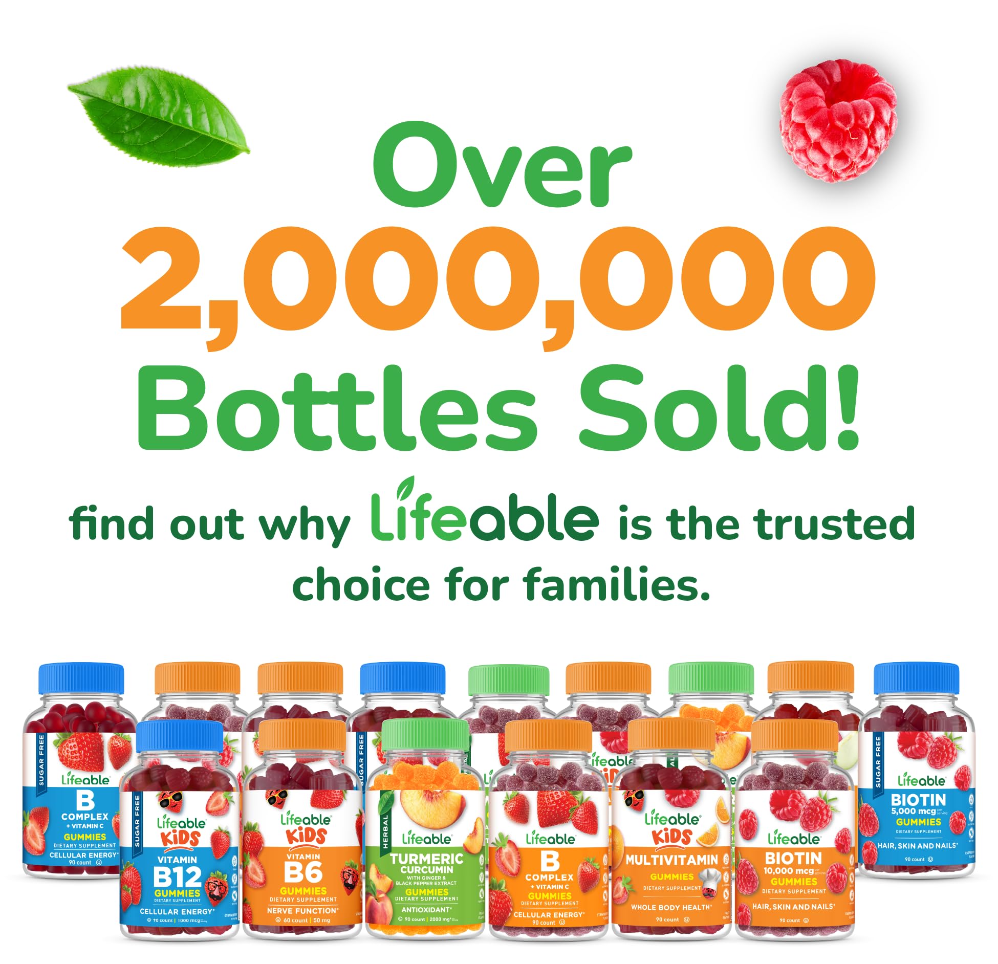 Lifeable Stress Aid Gummies for Teens | with Lemon Balm, GABA and L Theanine Supplements | Vegan Non GMO Mood Support Supplement | Great Tasing Stress Vitamins | L-Theanine for Teen | 90 Gummies Lifeable uk supplements