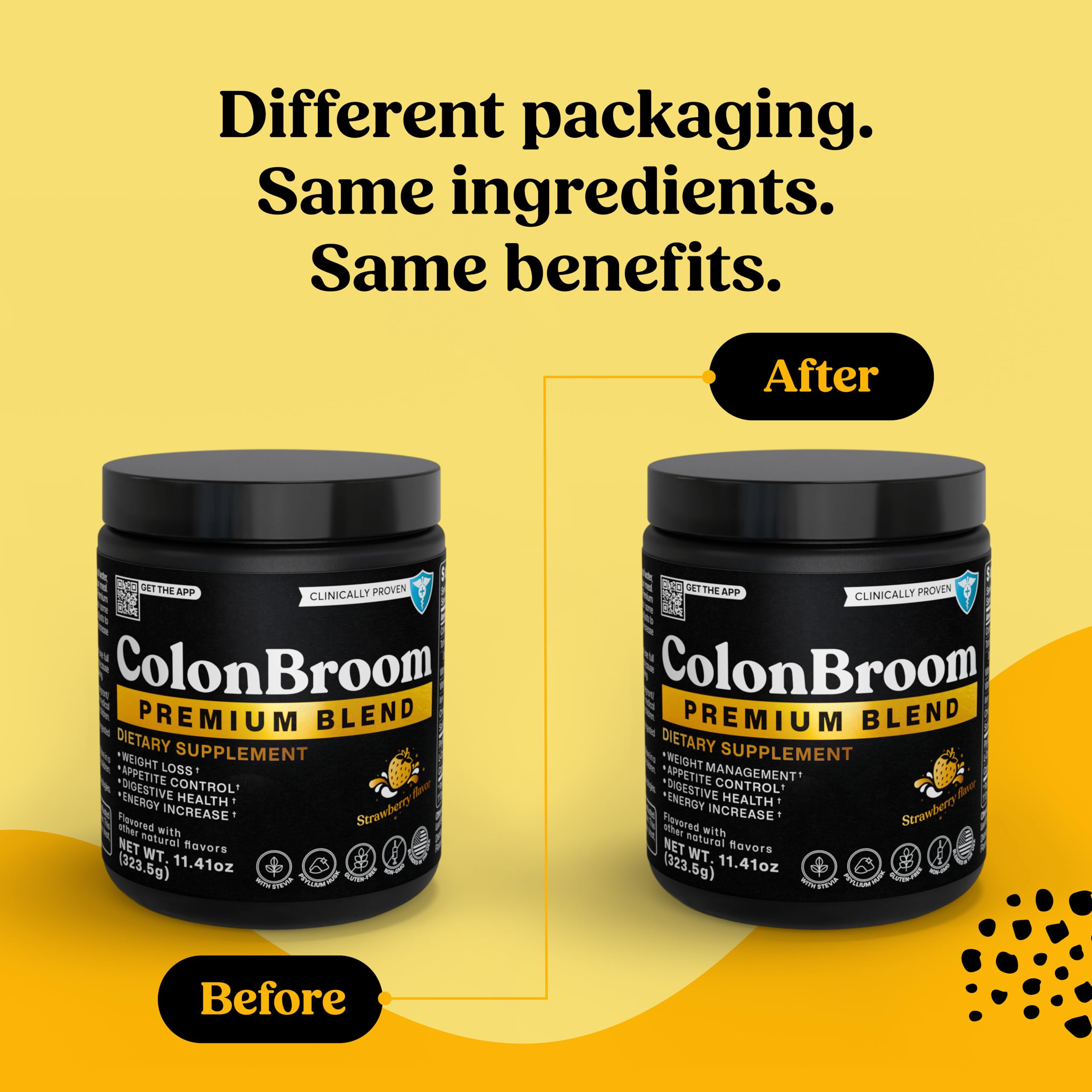 ColonBroom Premium Powder Supplement (Strawberry) - Colon Broom Psyllium Husk Fiber Powder Drink - Gluten Free, Non-GMO Colon Cleanse for Bloating Relief & Gut Health, 50 Servings ColonBroom uk supplements