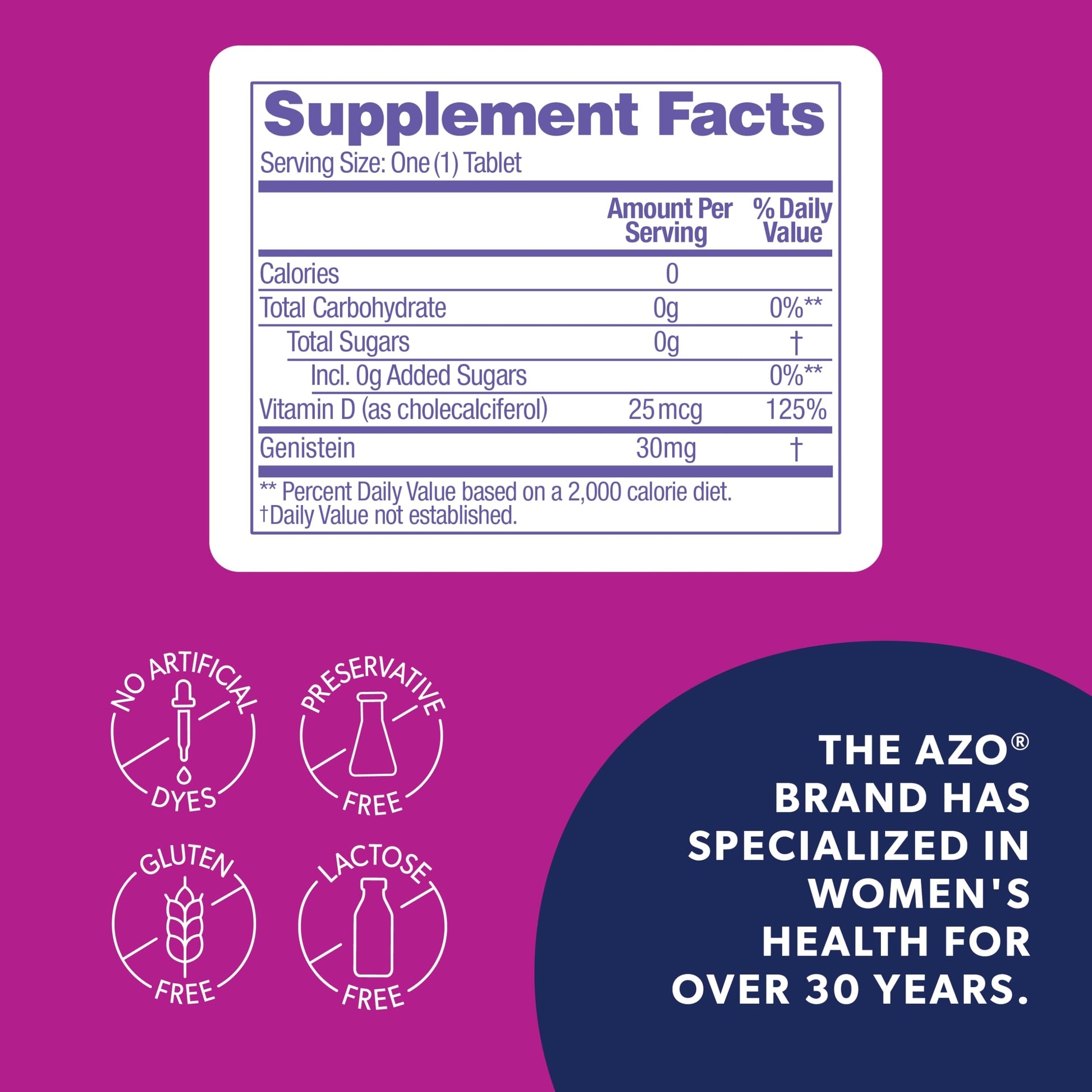AZO® Daily Menopause Relief + Vitamin D to Support Strong Bones, Menopause Supplements for Women, Reduces Hot Flashes and Night Sweats* - 30 Count AZO uk supplements