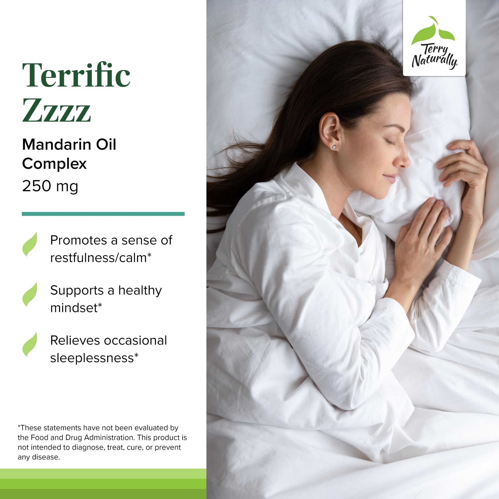 Terry Naturally Terrific Zzzz - Sleep Supplement for Adults - Dietary Supplement with Mandarin, Lemon Balm & Lavender - Non-GMO Relaxation & Sleep Relief Aid - 30 Softgels Terry Naturally uk supplements