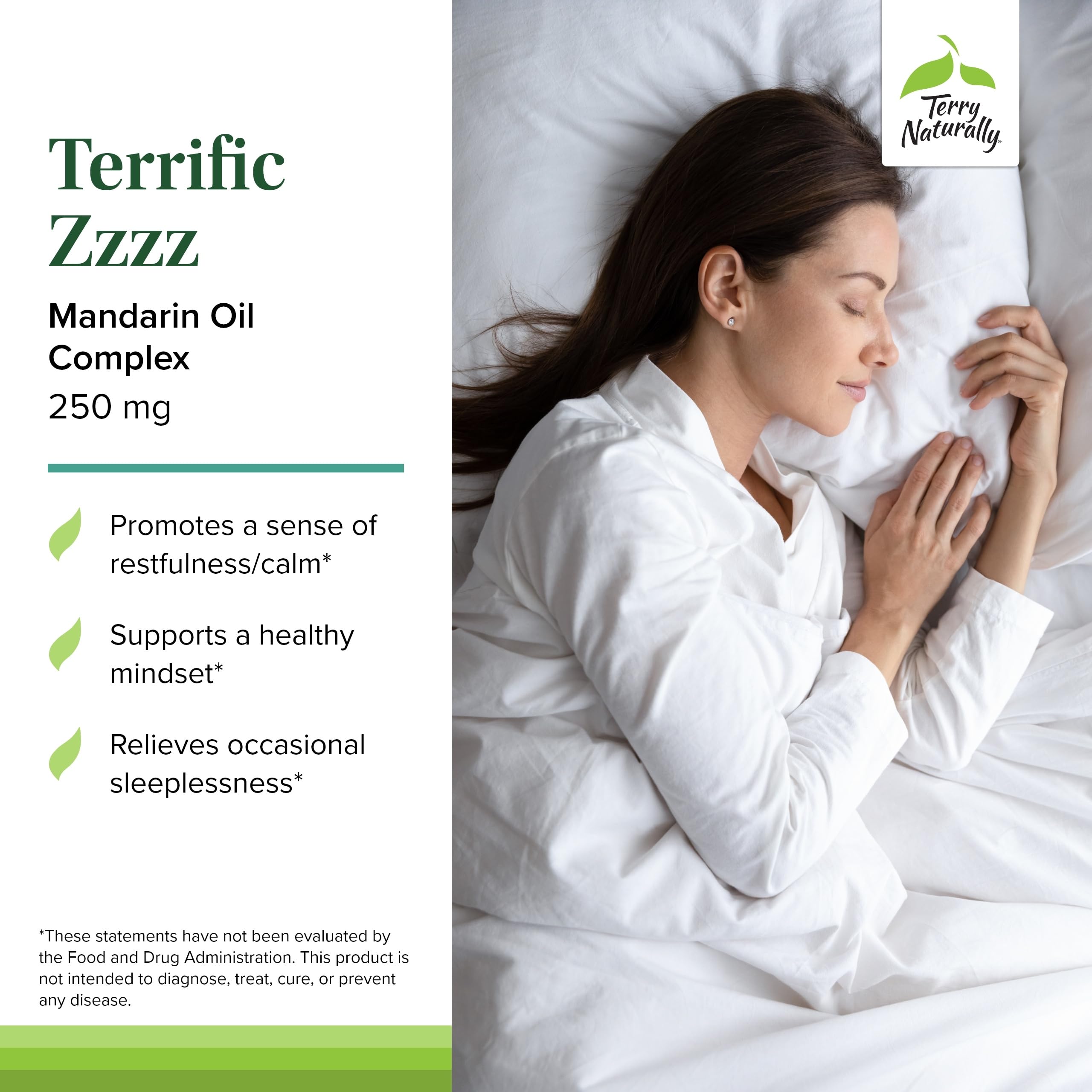 Terry Naturally Terrific Zzzz - Sleep Supplement for Adults - Dietary Supplement with Mandarin, Lemon Balm & Lavender - Non-GMO Relaxation & Sleep Relief Aid - 30 Softgels Terry Naturally uk supplements