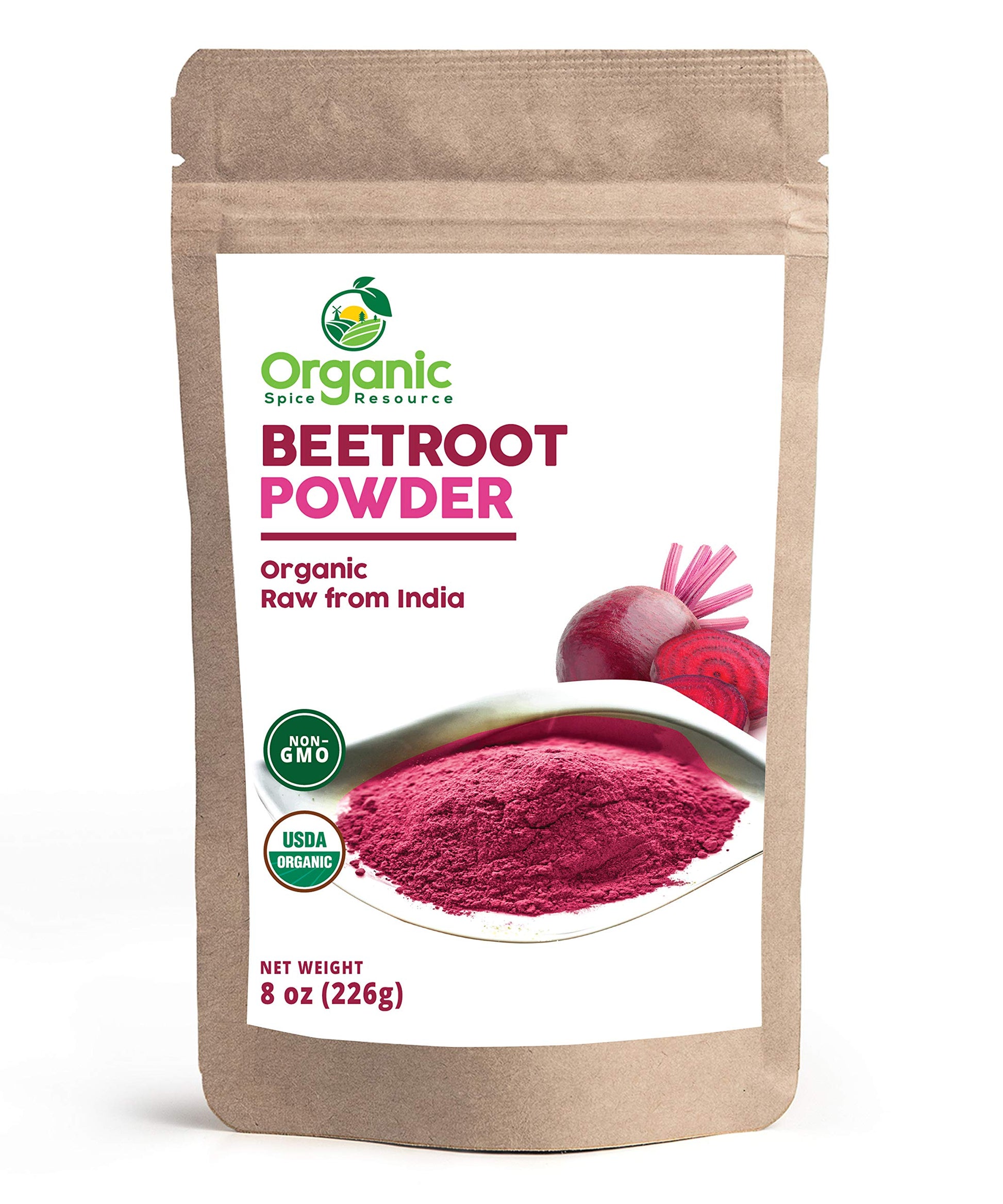 Organic Beet Root Powder | 8 oz or 226g | USDA Organic Approved, Raw and Non GMO Organic Spice Resource uk supplements