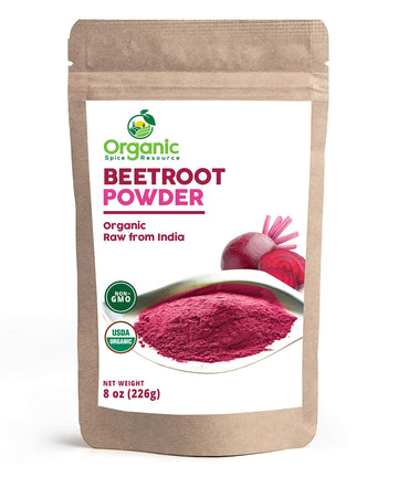 Organic Beet Root Powder | 8 oz or 226g | USDA Organic Approved, Raw and Non GMO Organic Spice Resource uk supplements