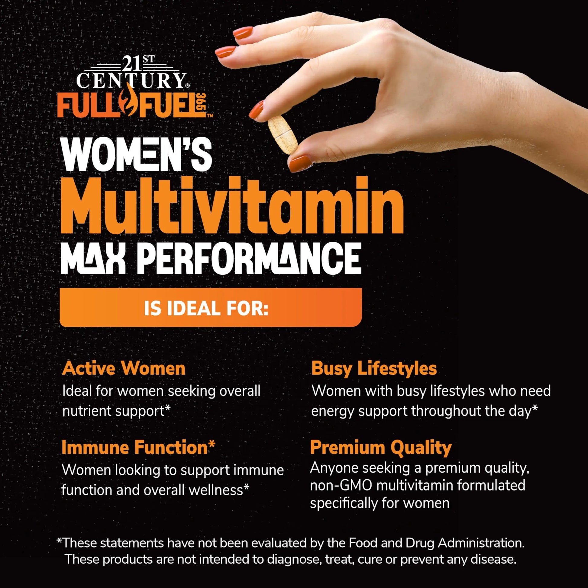 21st Century Full Fuel 365 Active Women’s Multivitamin, 120 Tablets, Daily Vitamins and Minerals for Energy, Muscle Support, Immune Health 21st Century uk supplements